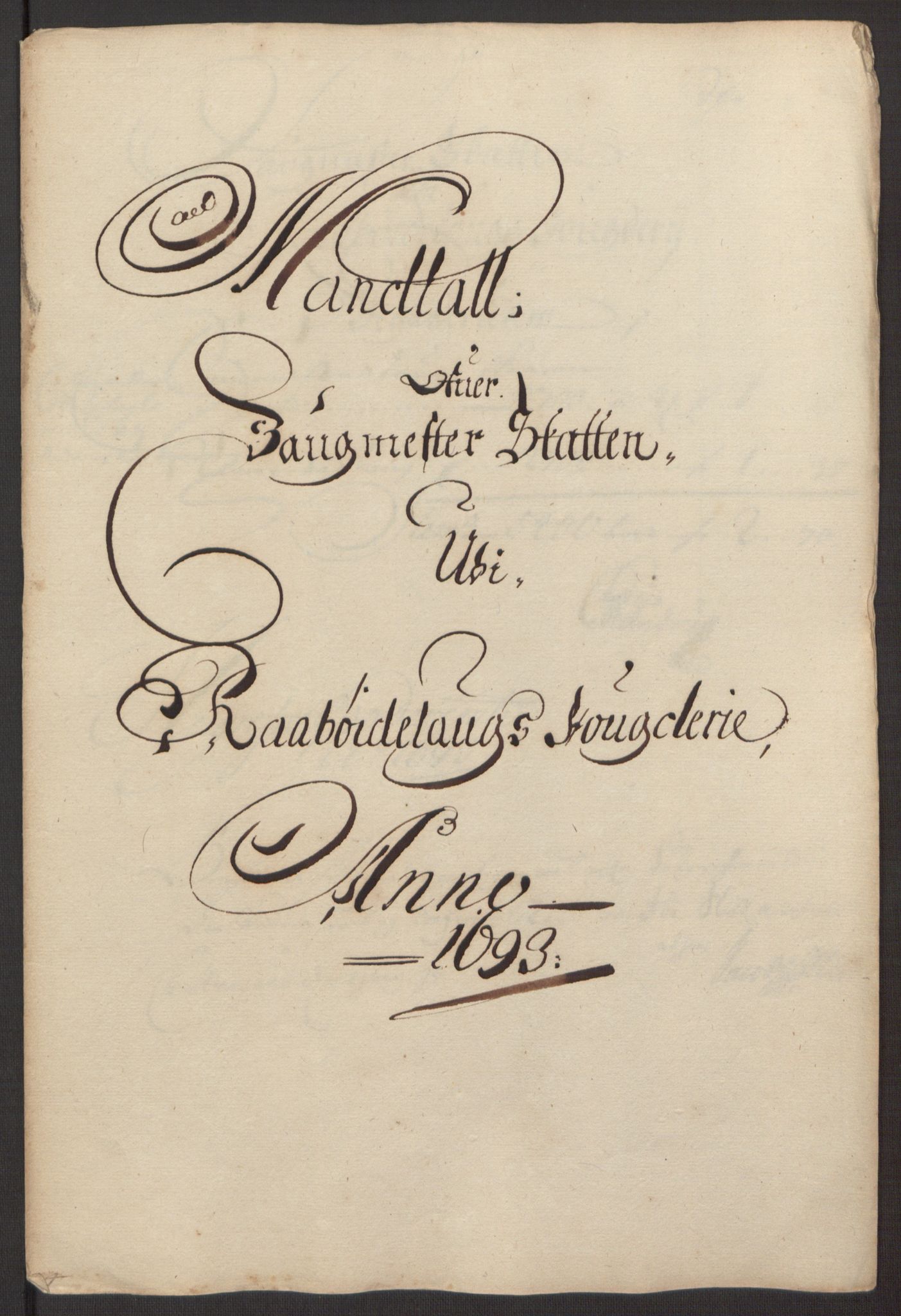 Rentekammeret inntil 1814, Reviderte regnskaper, Fogderegnskap, RA/EA-4092/R40/L2444: Fogderegnskap Råbyggelag, 1693-1696, p. 32