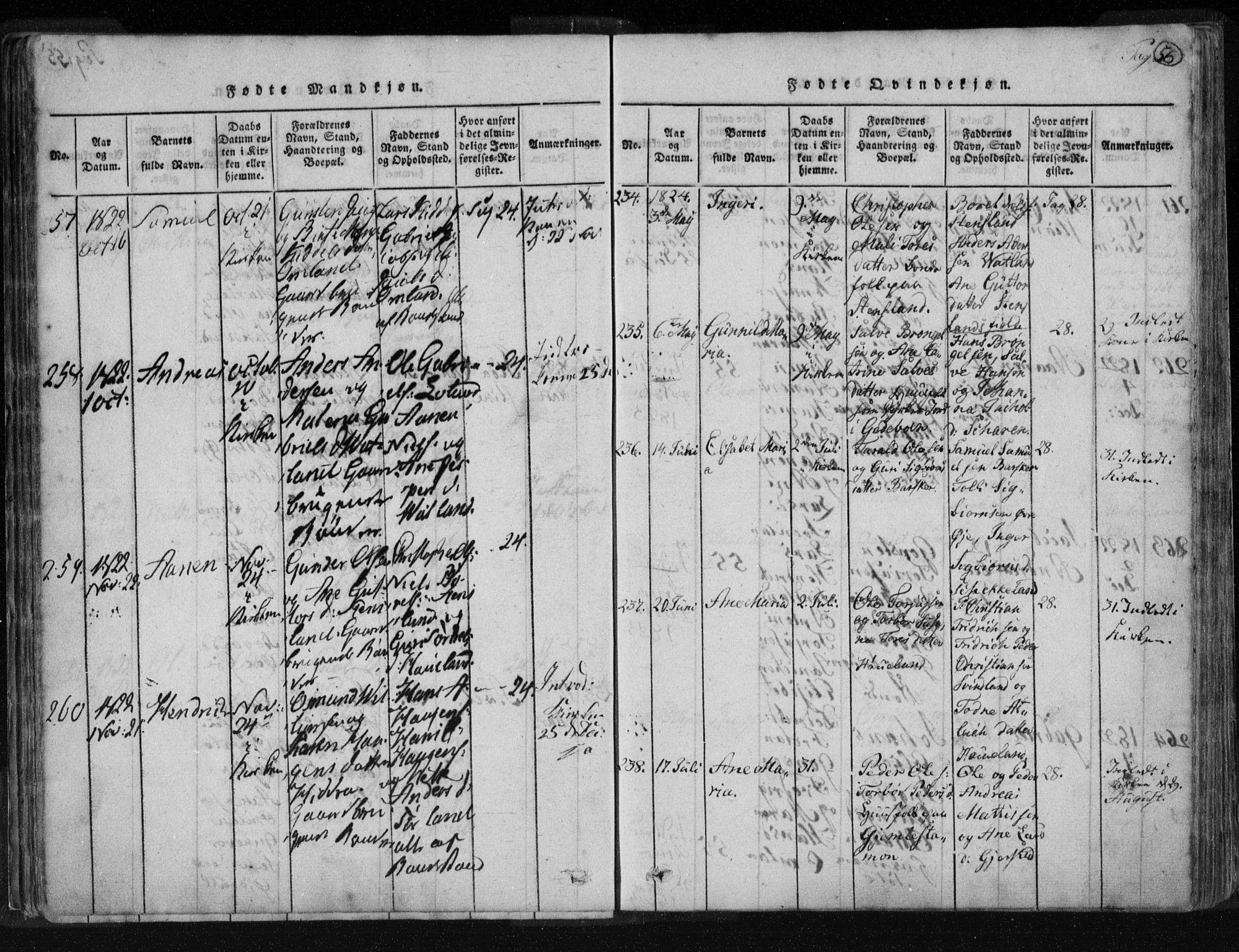 Kvinesdal sokneprestkontor, AV/SAK-1111-0026/F/Fa/Fab/L0003: Parish register (official) no. A 3, 1815-1829, p. 56