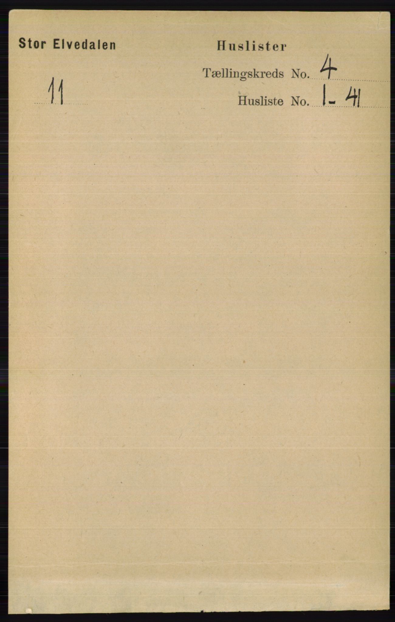RA, 1891 census for 0430 Stor-Elvdal, 1891, p. 1382