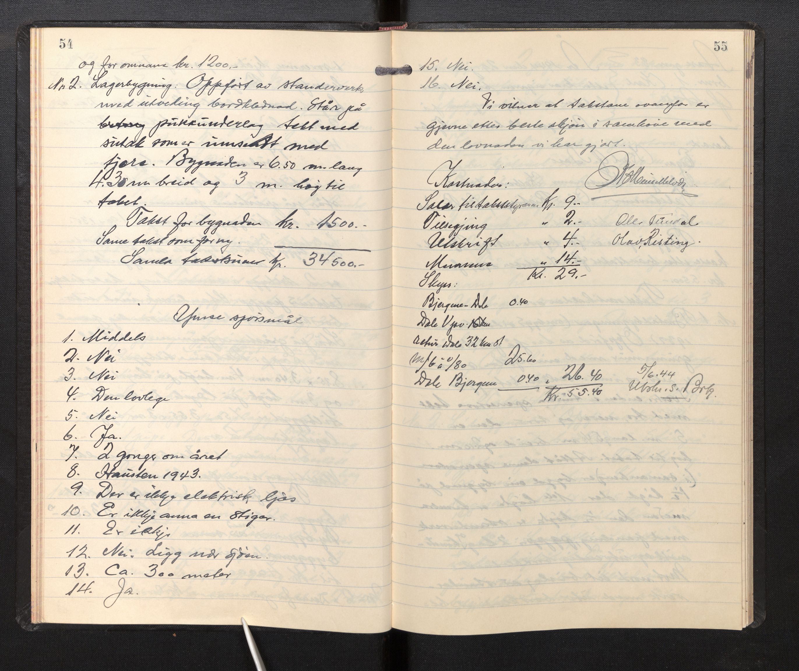 Lensmannen i Fjaler, AV/SAB-A-27201/0012/L0003: Branntakstprotokoll, 1943-1948, p. 54-55