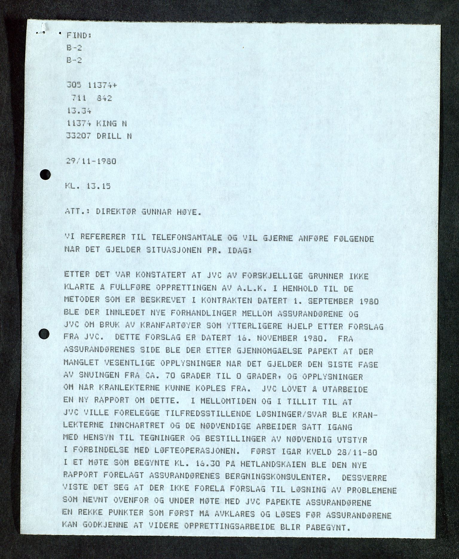 Pa 1503 - Stavanger Drilling AS, AV/SAST-A-101906/Da/L0012: Alexander L. Kielland - Saks- og korrespondansearkiv, 1980, p. 534