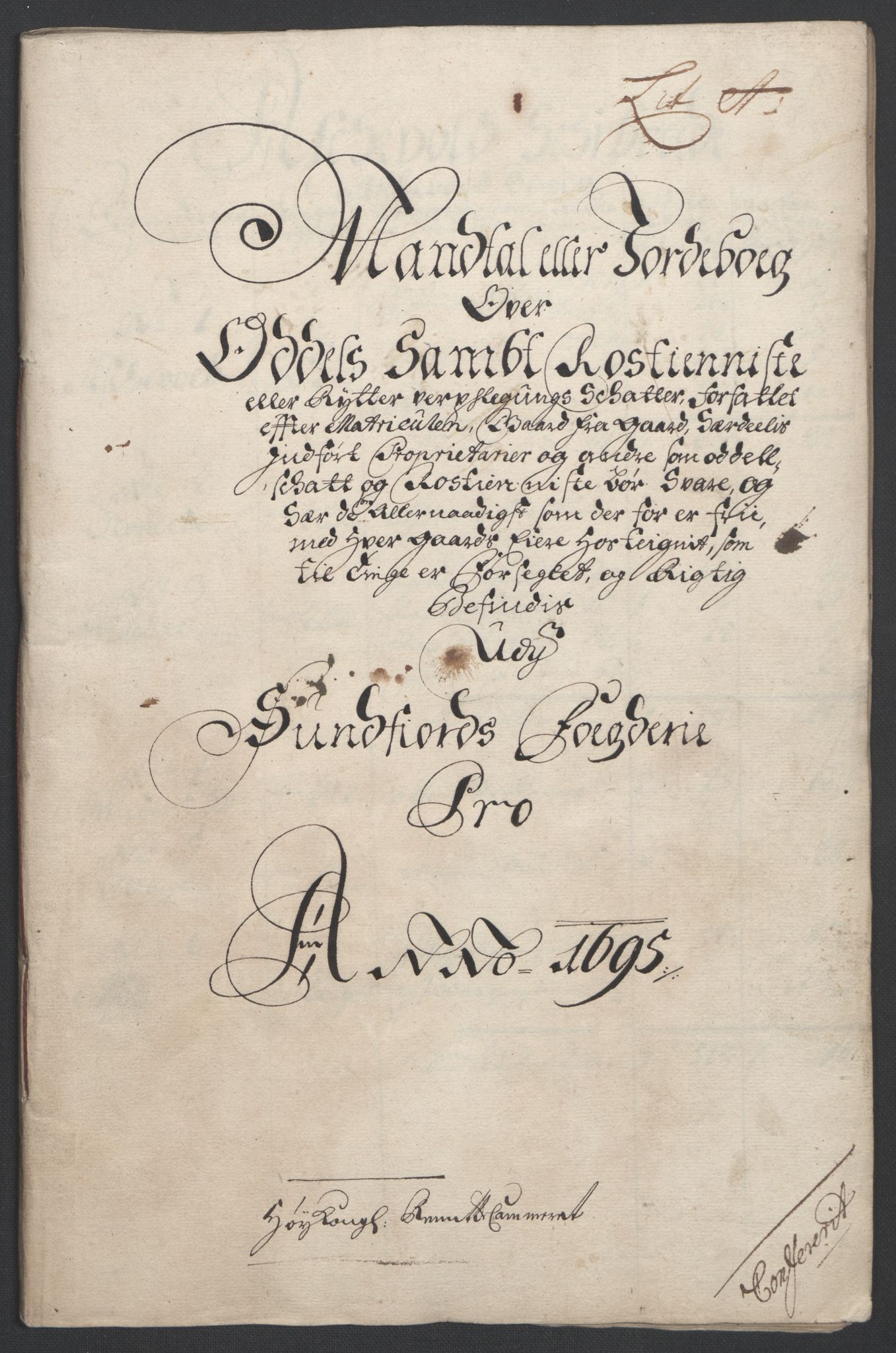 Rentekammeret inntil 1814, Reviderte regnskaper, Fogderegnskap, RA/EA-4092/R53/L3422: Fogderegnskap Sunn- og Nordfjord, 1695-1696, p. 21