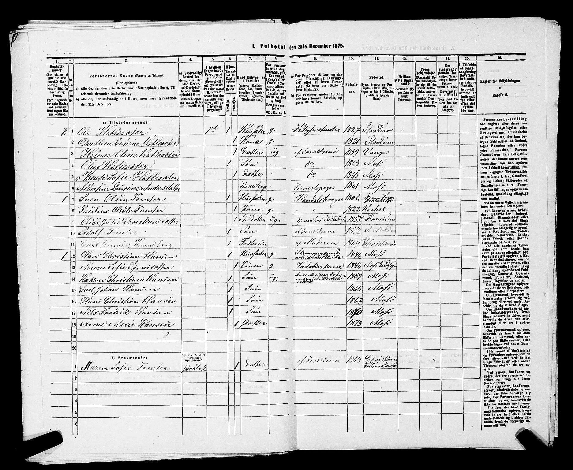 RA, 1875 census for 0104B Moss/Moss, 1875, p. 372