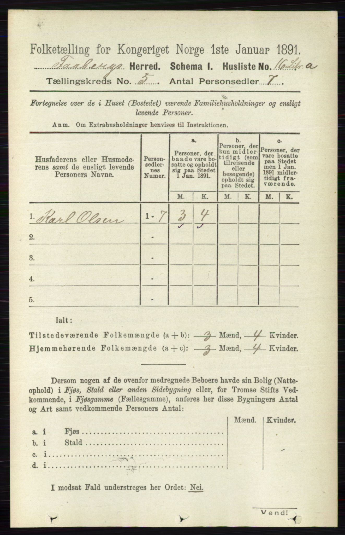 RA, 1891 census for 0524 Fåberg, 1891, p. 1566