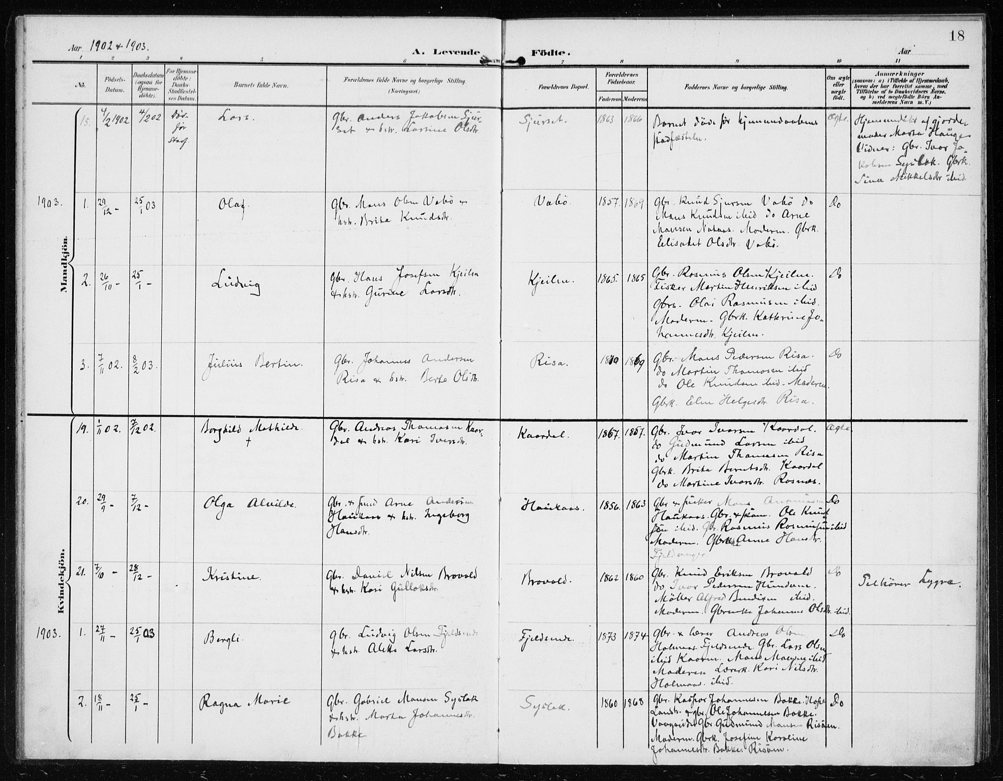 Lindås Sokneprestembete, AV/SAB-A-76701/H/Haa/Haab/L0002: Parish register (official) no. B 2, 1900-1912, p. 18