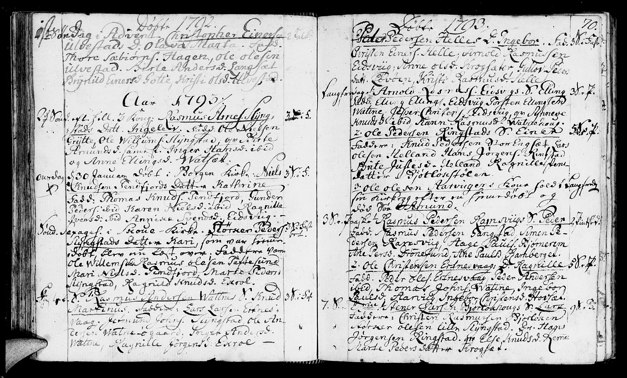 Ministerialprotokoller, klokkerbøker og fødselsregistre - Møre og Romsdal, AV/SAT-A-1454/525/L0372: Parish register (official) no. 525A02, 1778-1817, p. 70