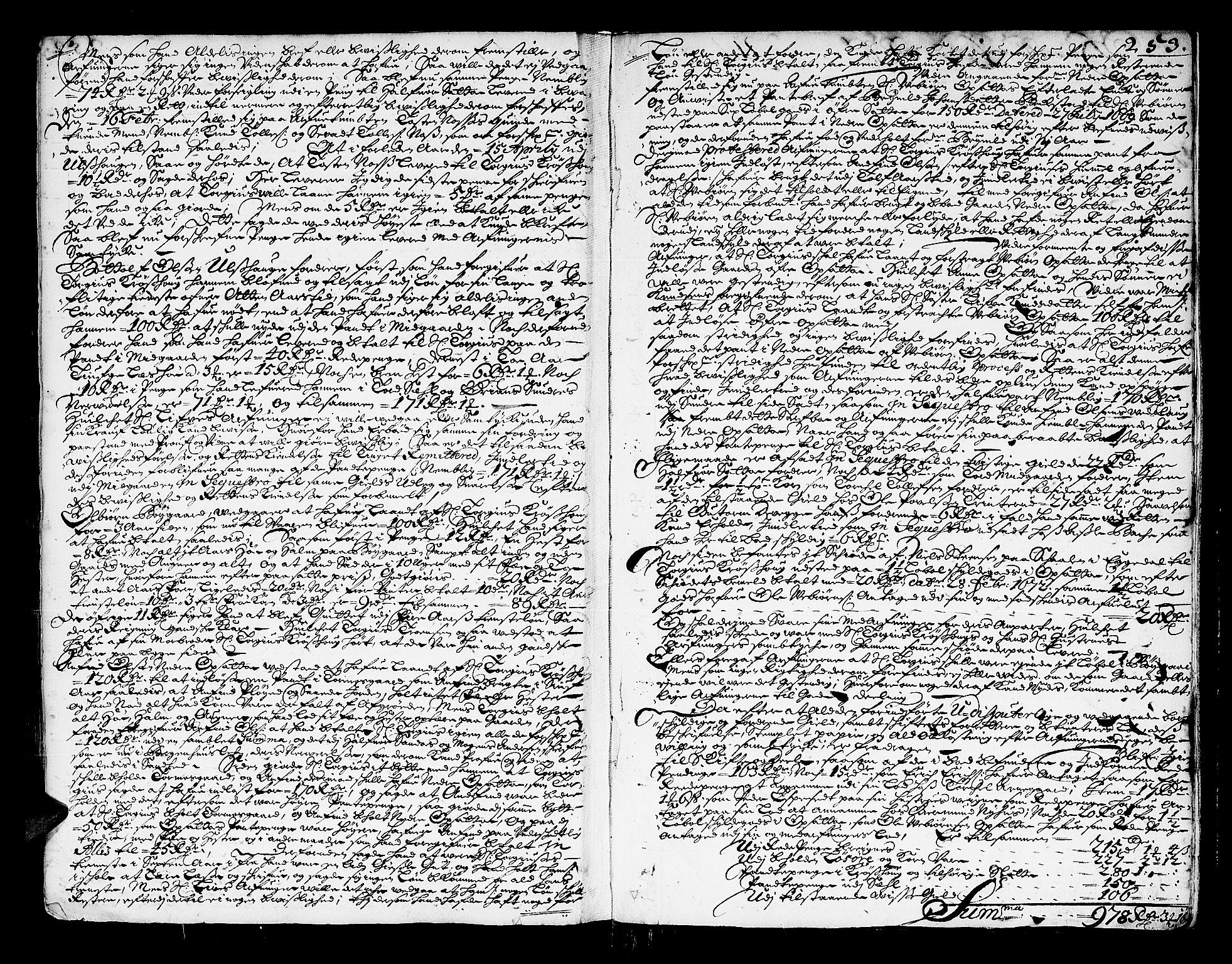 Ringerike og Hallingdal sorenskriveri, AV/SAKO-A-81/H/Ha/L0001: Skifteprotokoll, 1671-1699, p. 252b-253a