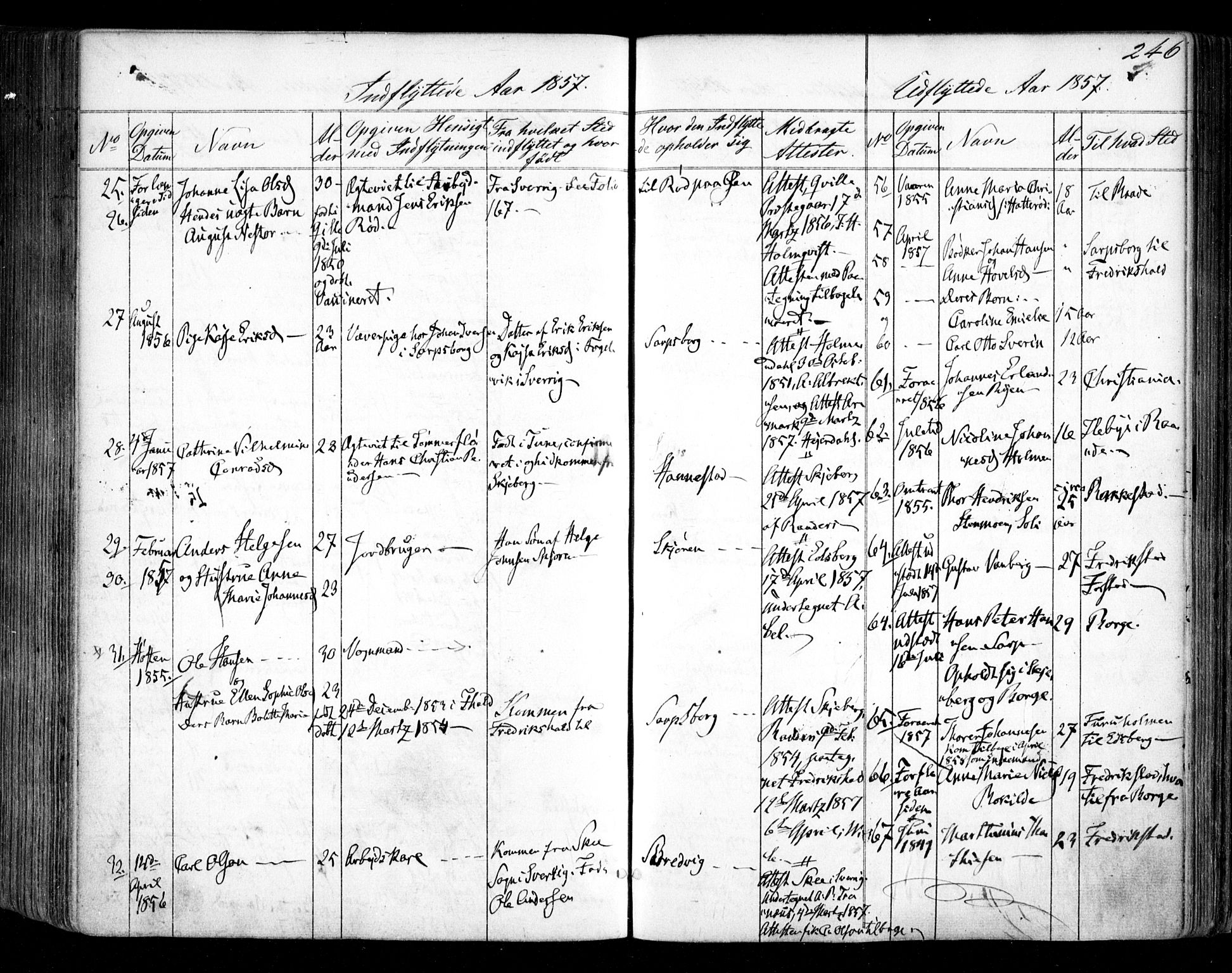 Tune prestekontor Kirkebøker, AV/SAO-A-2007/F/Fa/L0012: Parish register (official) no. 12, 1856-1859, p. 246