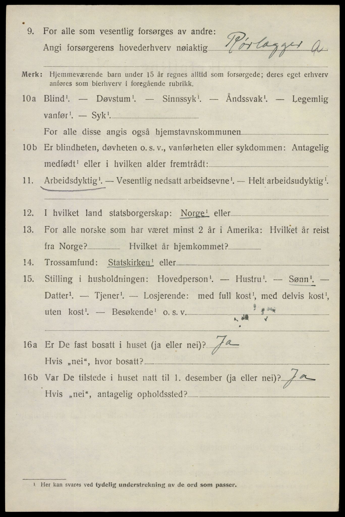 SAO, 1920 census for Spydeberg, 1920, p. 2812