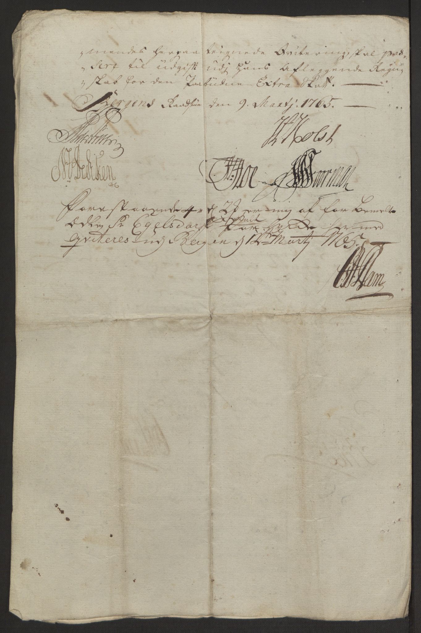 Rentekammeret inntil 1814, Reviderte regnskaper, Byregnskaper, AV/RA-EA-4066/R/Rp/L0368/0001: [P21] Kontribusjonsregnskap / Ekstraskatt, 1764, p. 151