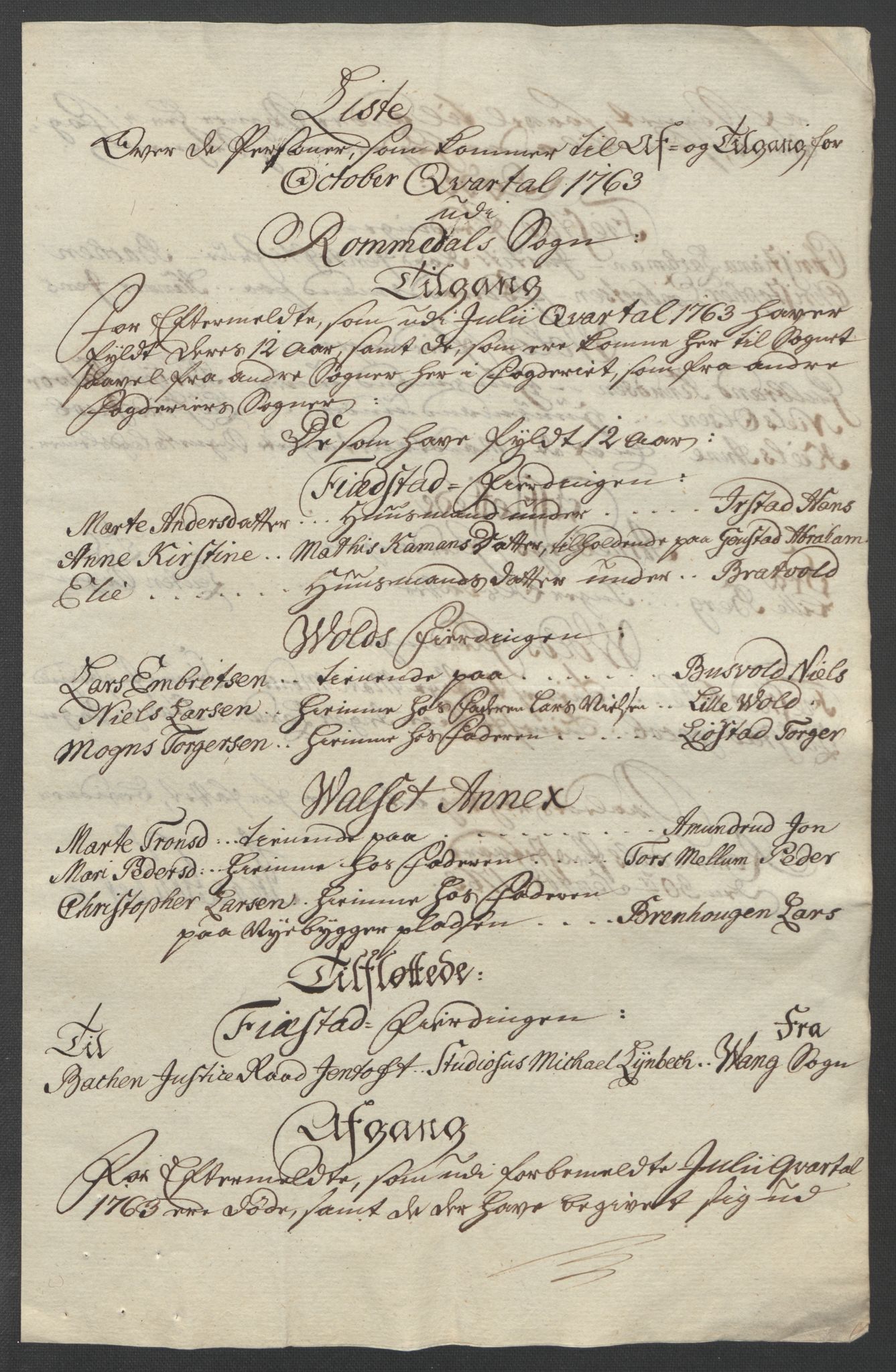 Rentekammeret inntil 1814, Reviderte regnskaper, Fogderegnskap, AV/RA-EA-4092/R16/L1147: Ekstraskatten Hedmark, 1763-1764, p. 81