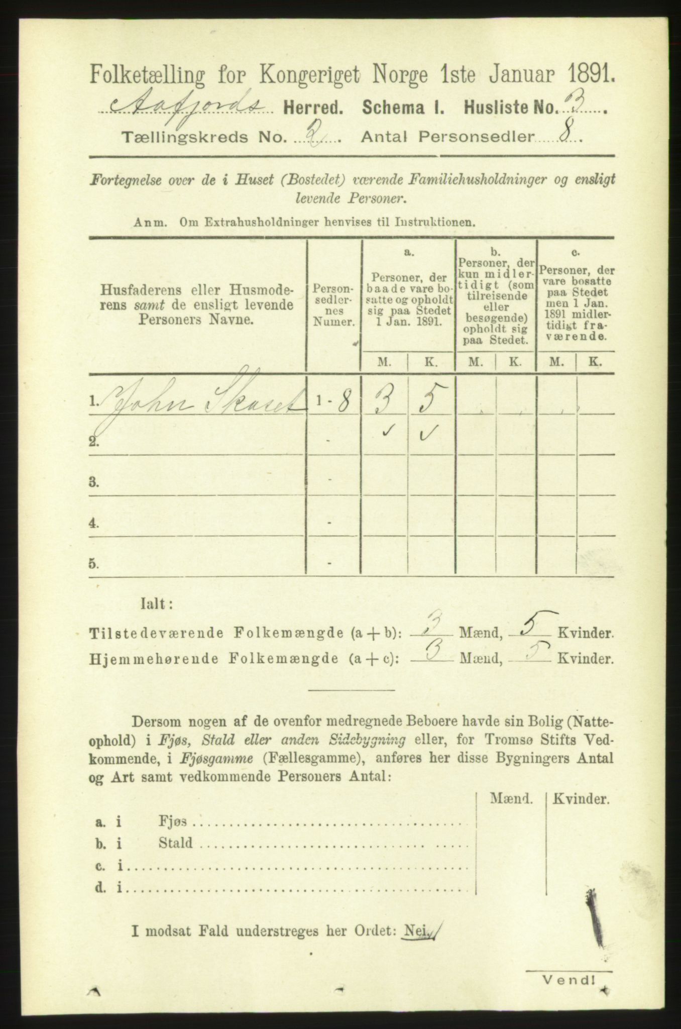 RA, 1891 census for 1630 Åfjord, 1891, p. 350