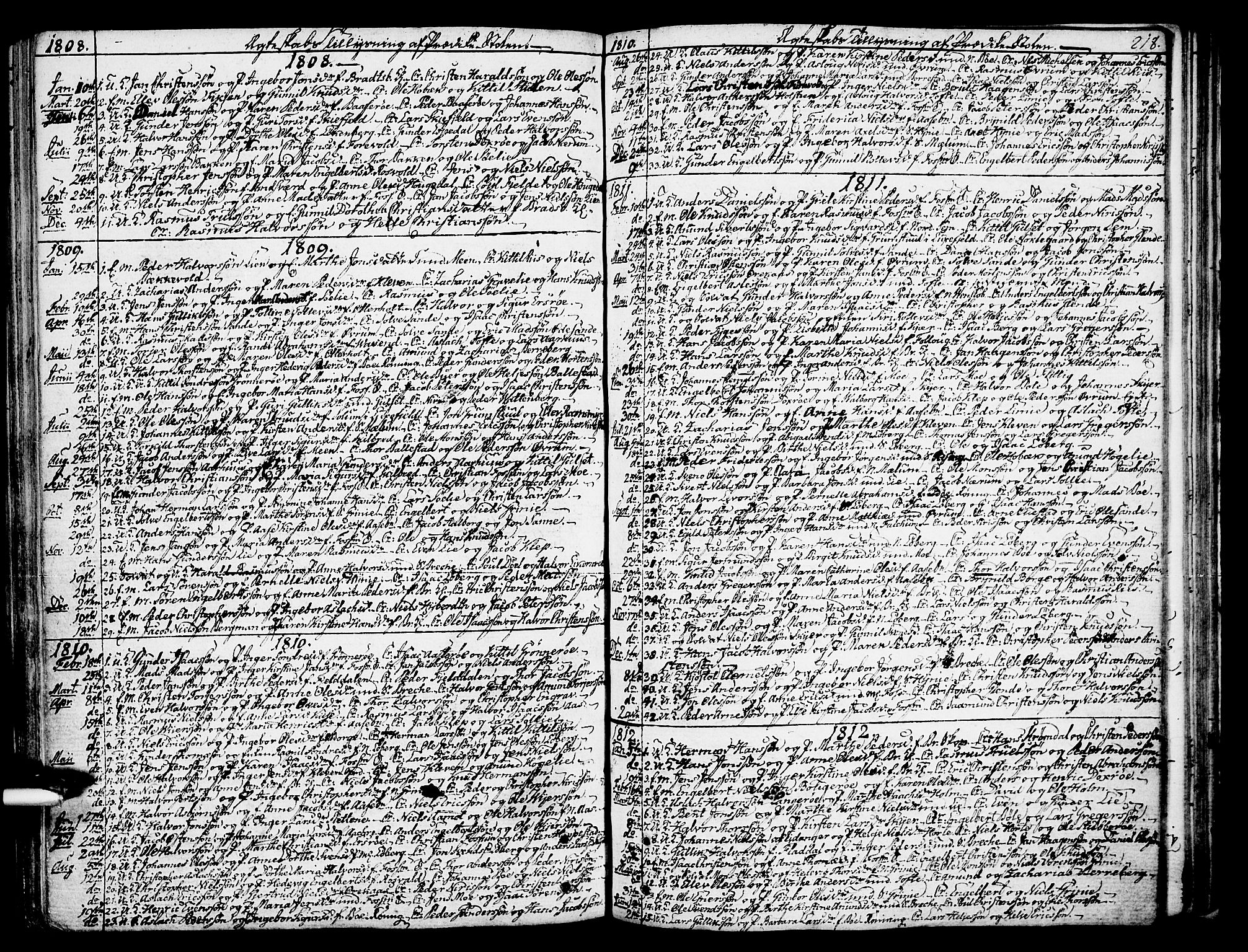 Gjerpen kirkebøker, SAKO/A-265/F/Fa/L0003: Parish register (official) no. I 3, 1796-1814, p. 218