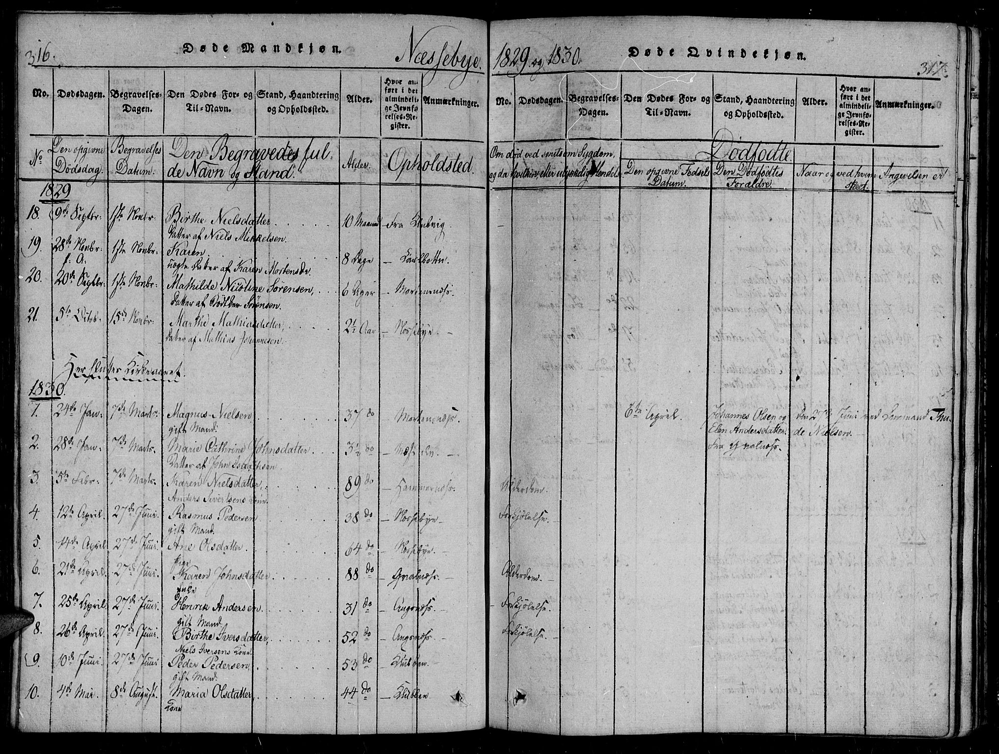 Vadsø sokneprestkontor, SATØ/S-1325/H/Ha/L0003kirke: Parish register (official) no. 3 /2, 1821-1839, p. 316-317