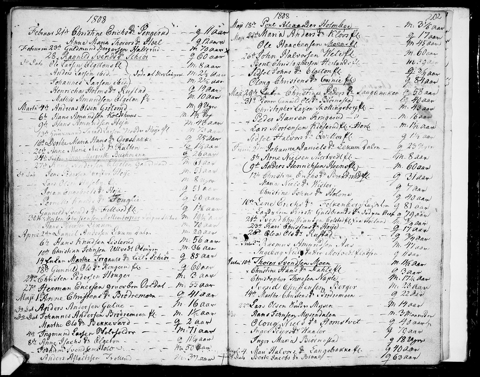 Eidsberg prestekontor Kirkebøker, SAO/A-10905/F/Fa/L0006: Parish register (official) no. I 6, 1807-1814, p. 202