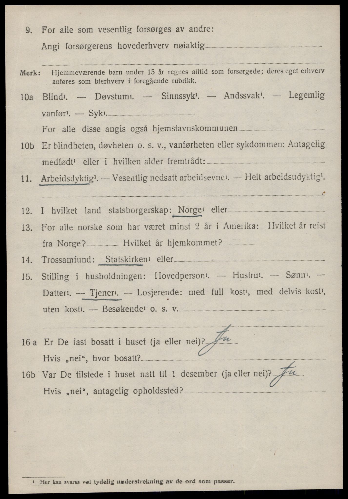 SAT, 1920 census for Aure, 1920, p. 3875