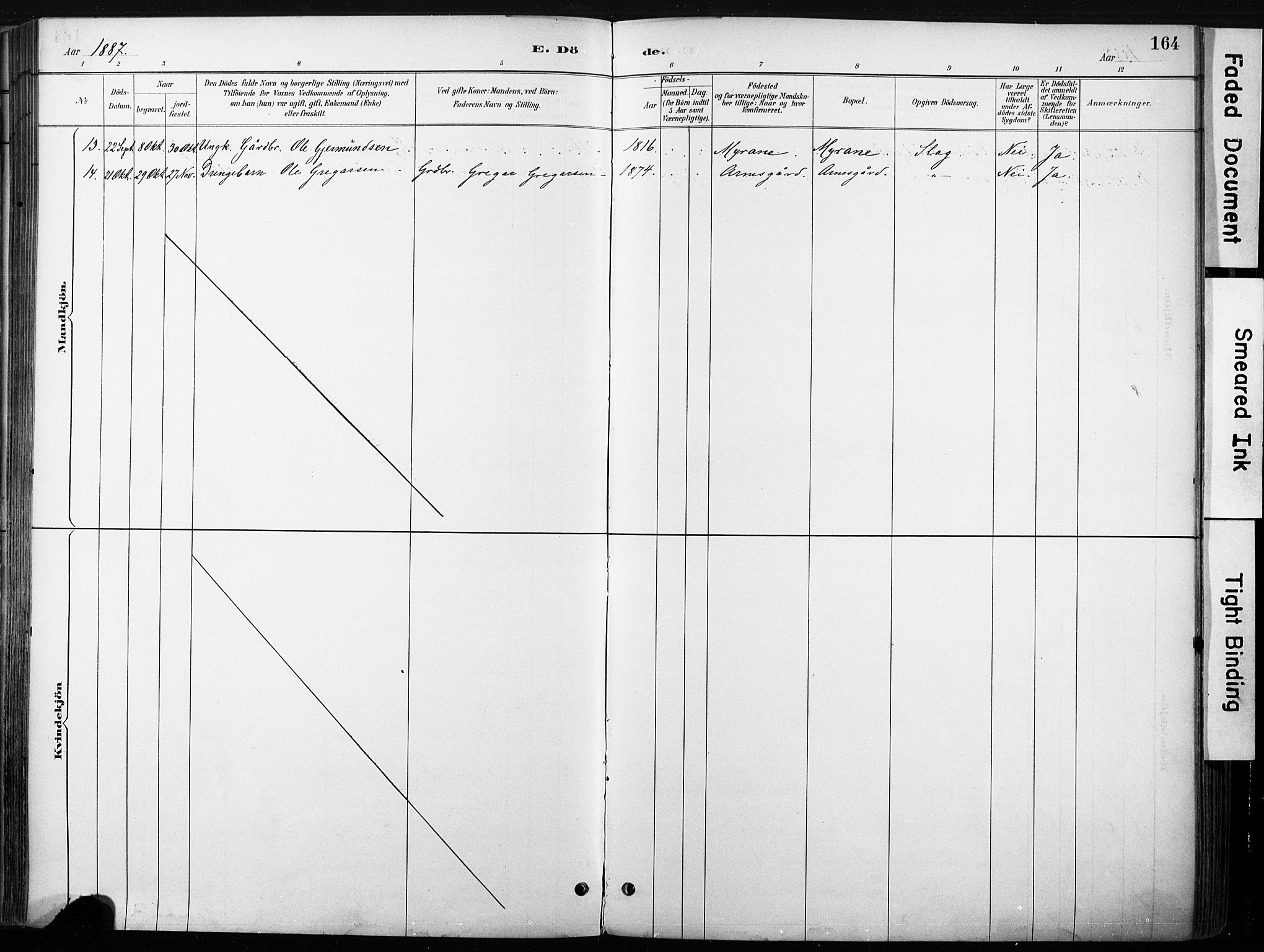 Nore kirkebøker, SAKO/A-238/F/Fb/L0002: Parish register (official) no. II 2, 1886-1906, p. 164