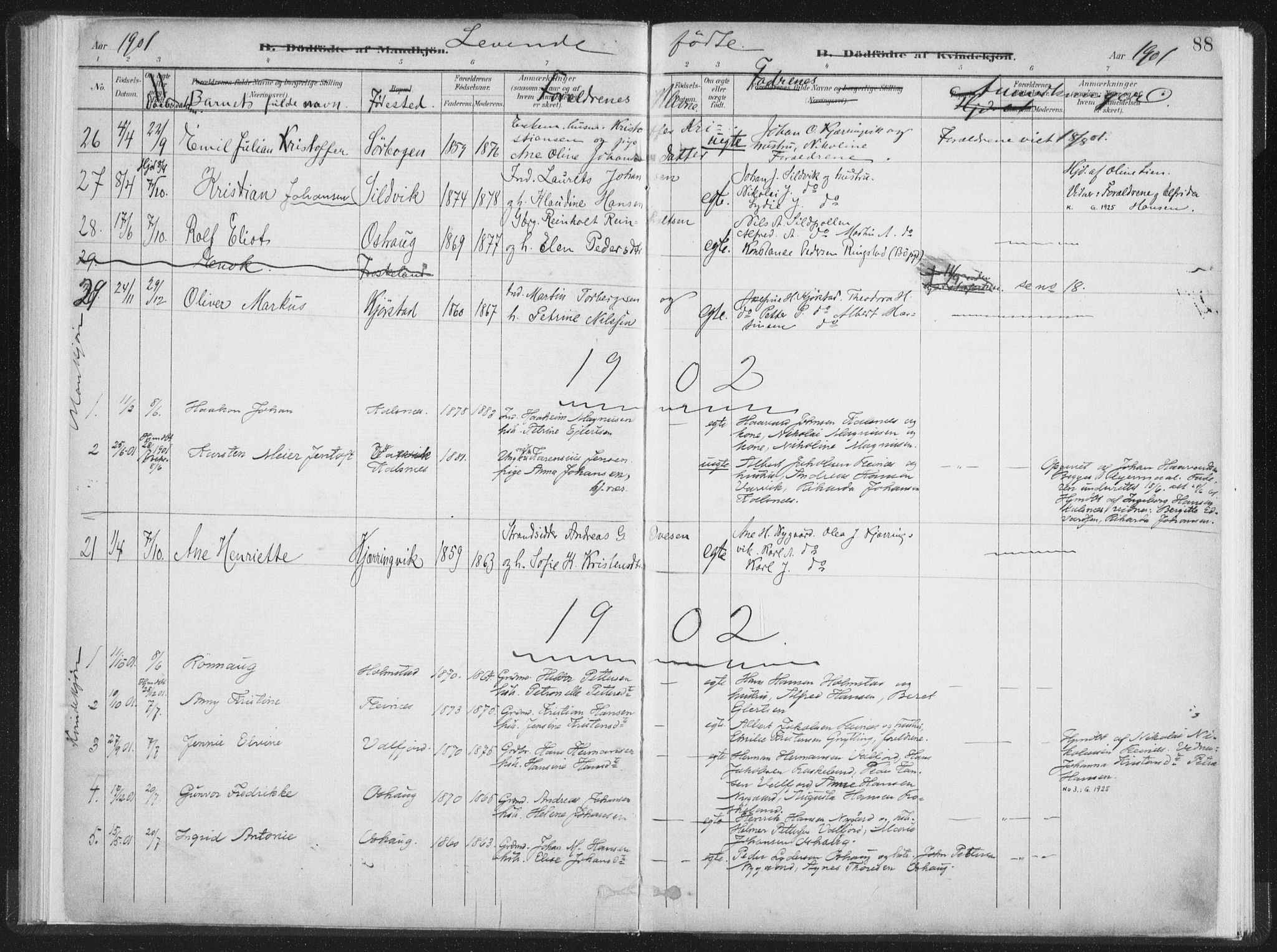 Ministerialprotokoller, klokkerbøker og fødselsregistre - Nordland, SAT/A-1459/890/L1286: Parish register (official) no. 890A01, 1882-1902, p. 88