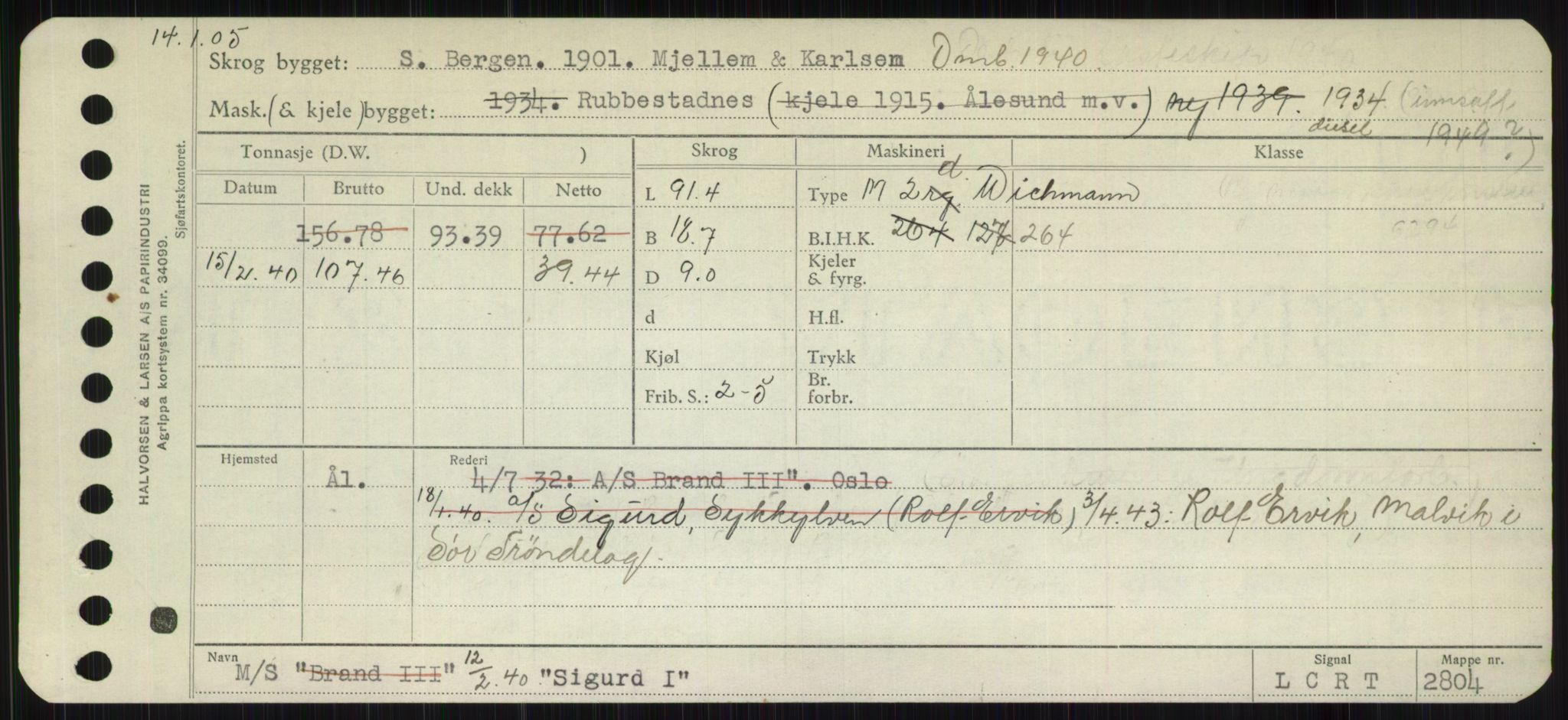 Sjøfartsdirektoratet med forløpere, Skipsmålingen, RA/S-1627/H/Hb/L0004: Fartøy, O-S, p. 321