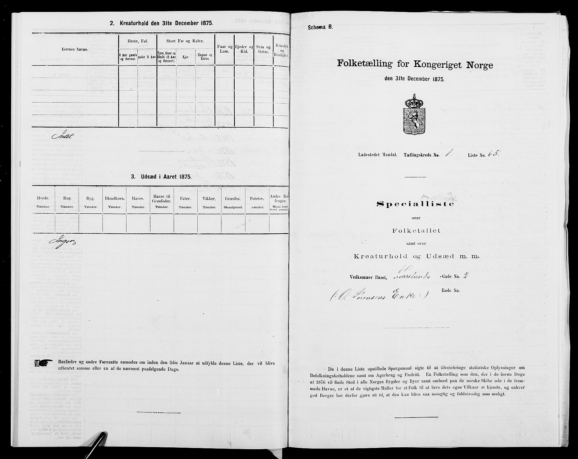 SAK, 1875 census for 1002B Mandal/Mandal, 1875, p. 147