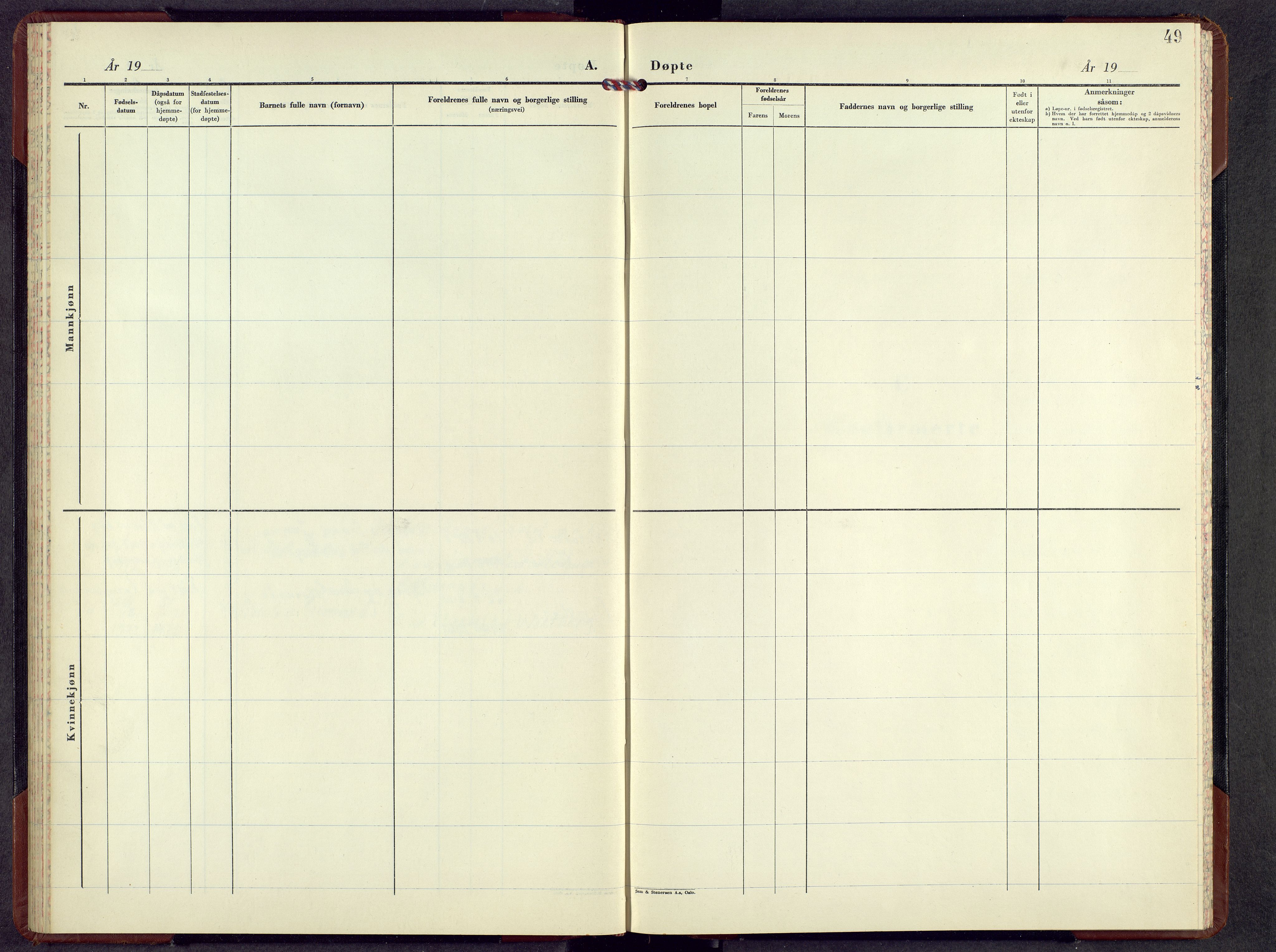 Sør-Odal prestekontor, SAH/PREST-030/H/Ha/Hab/L0018: Parish register (copy) no. 18, 1953-1972, p. 49