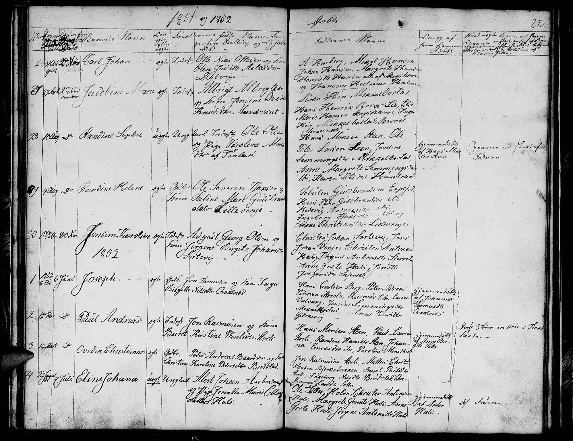 Tranøy sokneprestkontor, AV/SATØ-S-1313/I/Ia/Iab/L0011klokker: Parish register (copy) no. 11, 1845-1859, p. 22