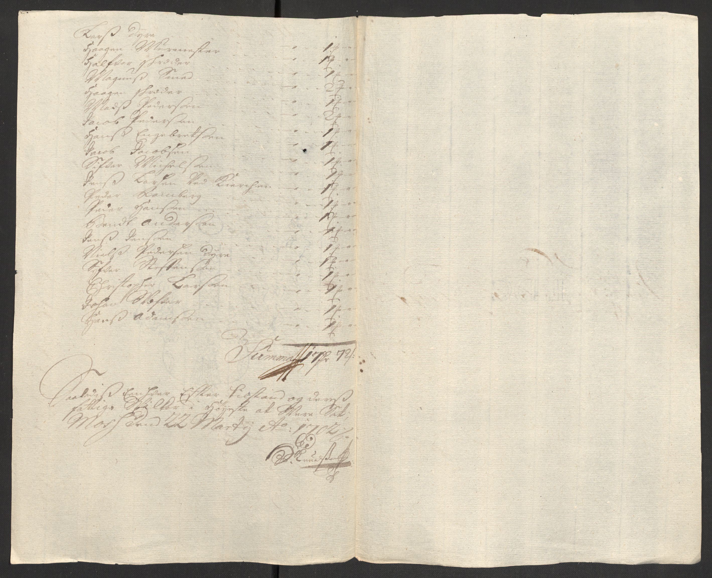 Rentekammeret inntil 1814, Reviderte regnskaper, Fogderegnskap, AV/RA-EA-4092/R04/L0130: Fogderegnskap Moss, Onsøy, Tune, Veme og Åbygge, 1701, p. 113