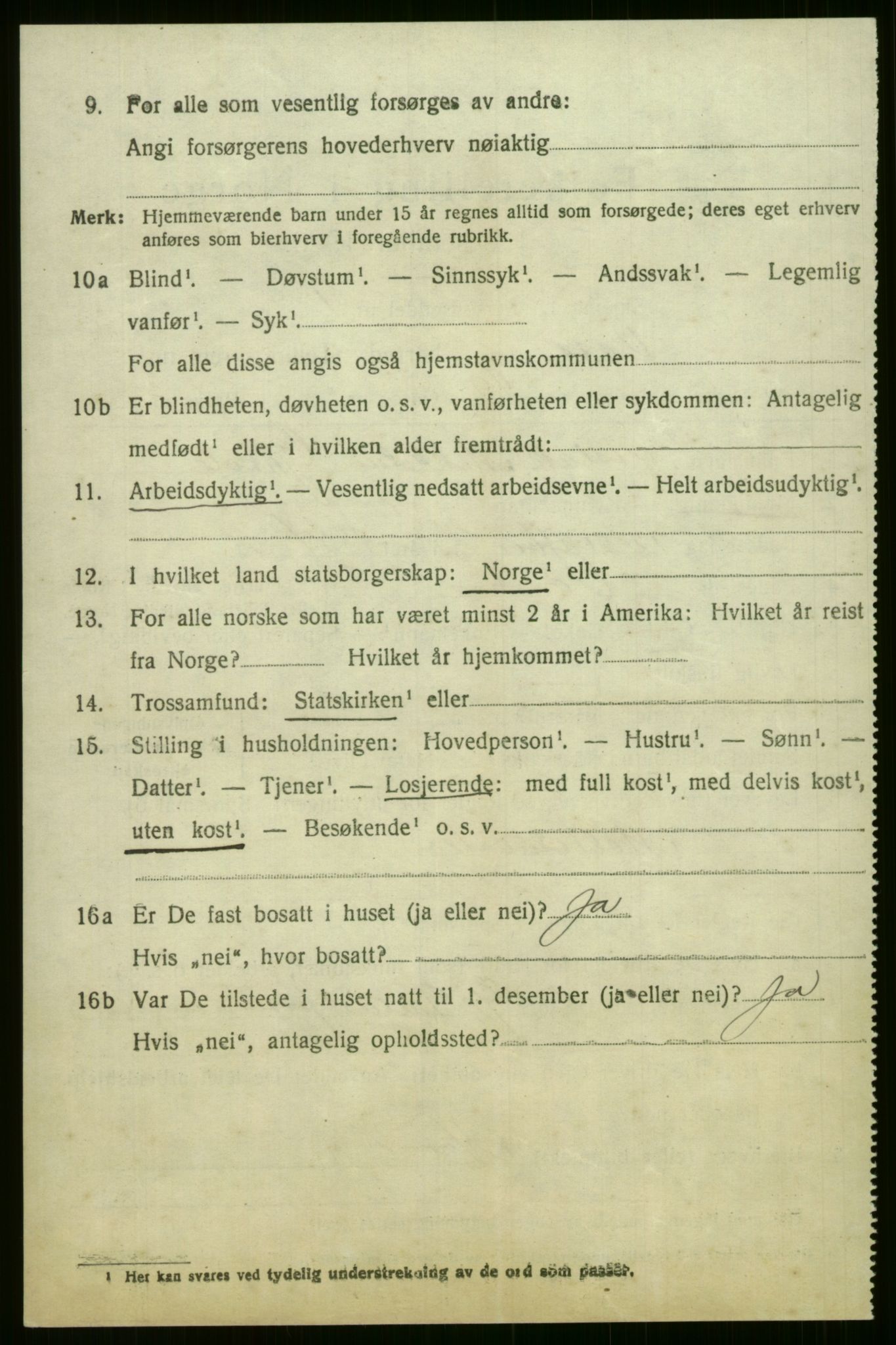 SAB, 1920 census for Voss, 1920, p. 8602