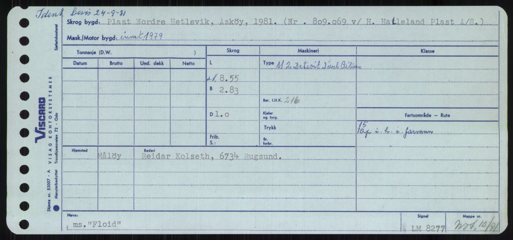 Sjøfartsdirektoratet med forløpere, Skipsmålingen, AV/RA-S-1627/H/Ha/L0002/0001: Fartøy, Eik-Hill / Fartøy, Eik-F, p. 597