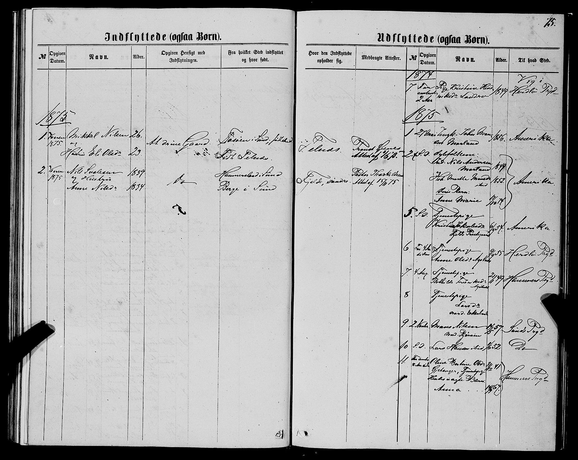 Fjell sokneprestembete, SAB/A-75301/H/Haa: Parish register (official) no. A 5, 1864-1877, p. 75