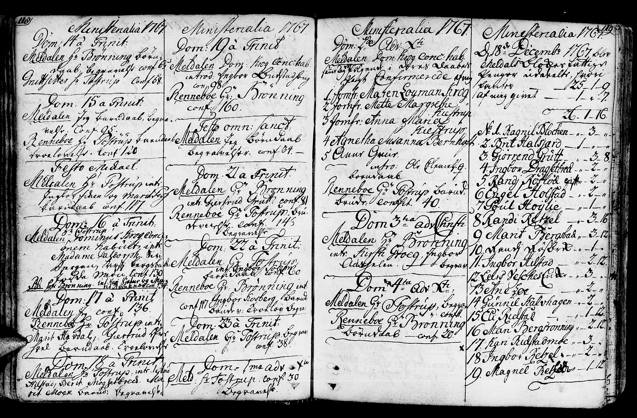 Ministerialprotokoller, klokkerbøker og fødselsregistre - Sør-Trøndelag, SAT/A-1456/672/L0851: Parish register (official) no. 672A04, 1751-1775, p. 118-119
