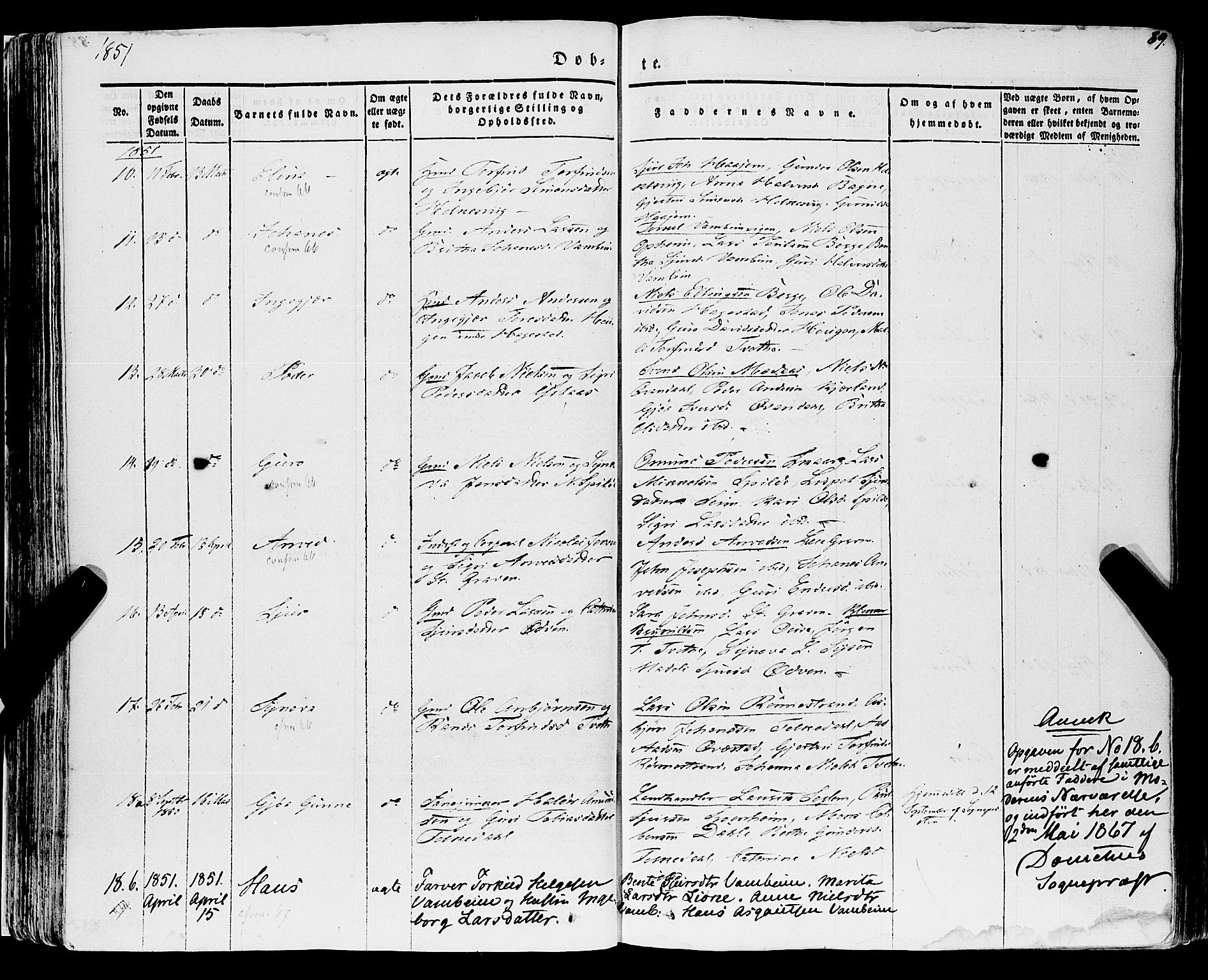 Ulvik sokneprestembete, AV/SAB-A-78801/H/Haa: Parish register (official) no. A 12, 1839-1853, p. 89