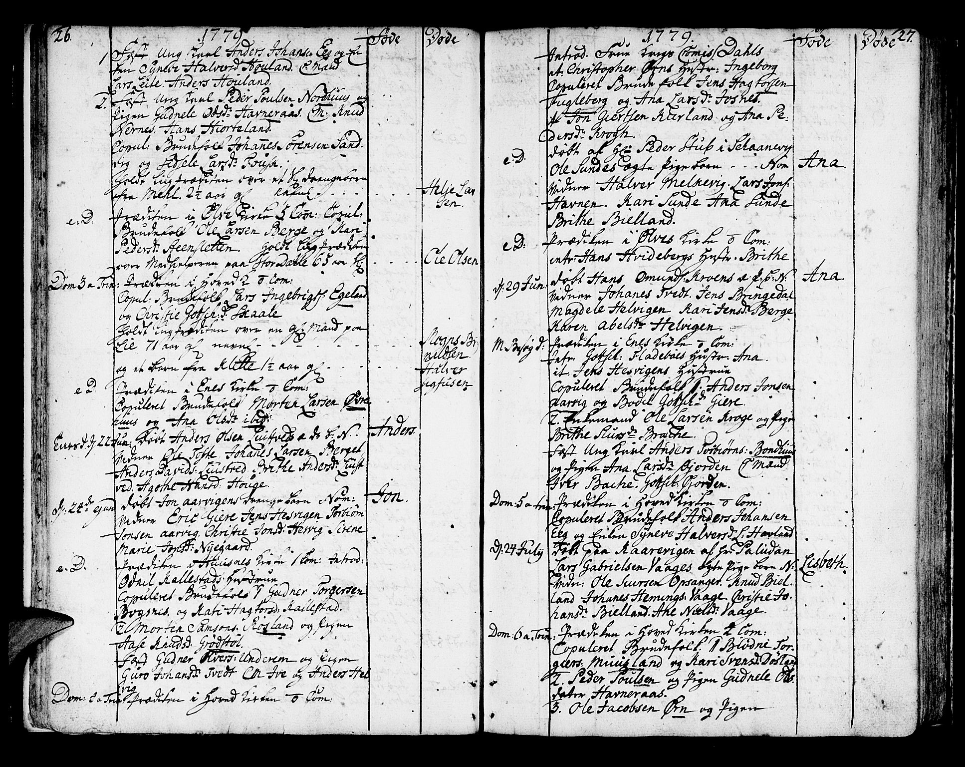 Kvinnherad sokneprestembete, SAB/A-76401/H/Haa: Parish register (official) no. A 4, 1778-1811, p. 26-27