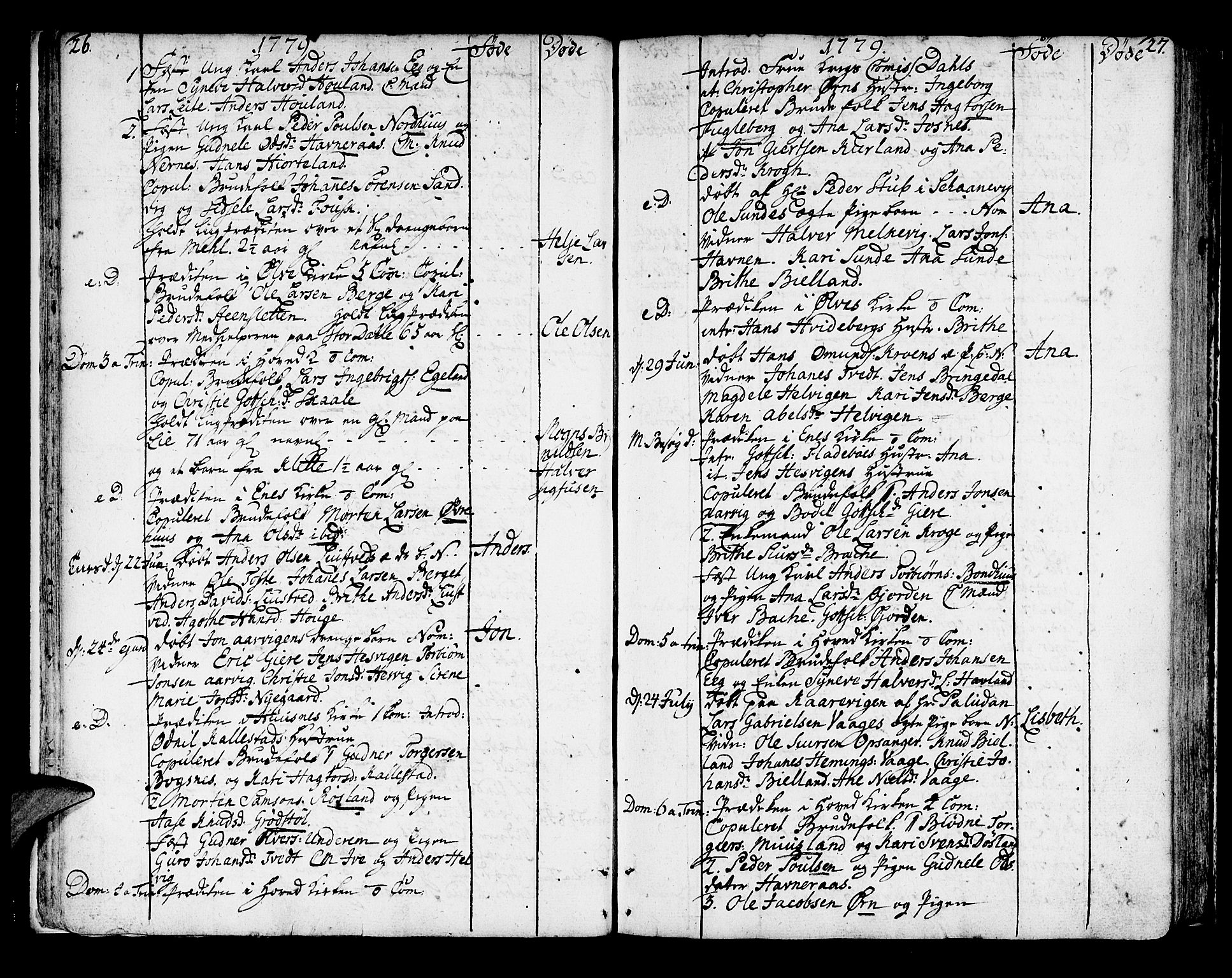 Kvinnherad sokneprestembete, AV/SAB-A-76401/H/Haa: Parish register (official) no. A 4, 1778-1811, p. 26-27