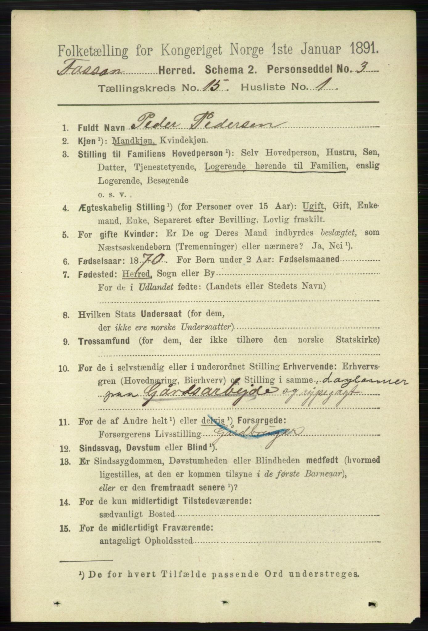 RA, 1891 census for 1129 Forsand, 1891, p. 2398