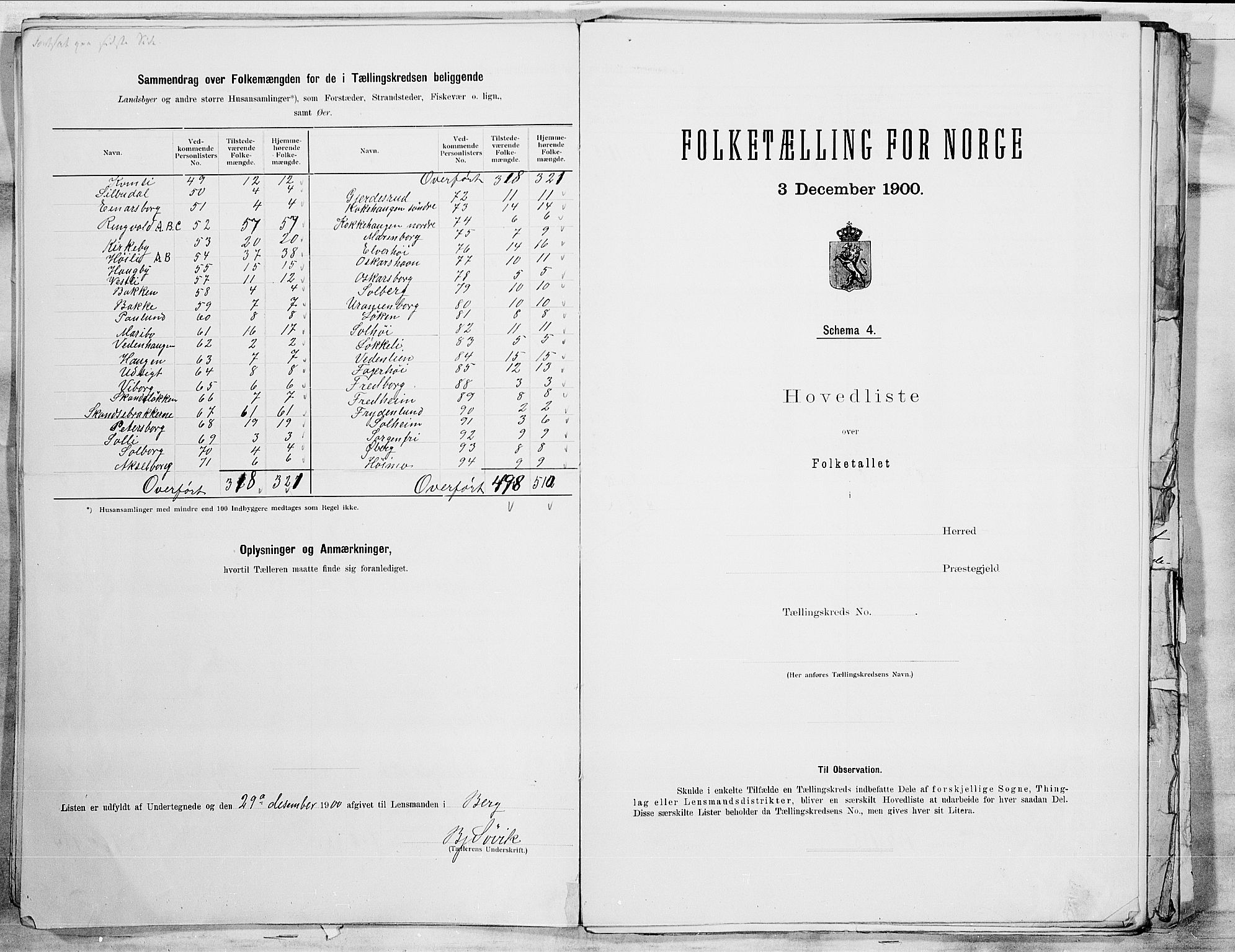 SAO, 1900 census for Berg, 1900, p. 22