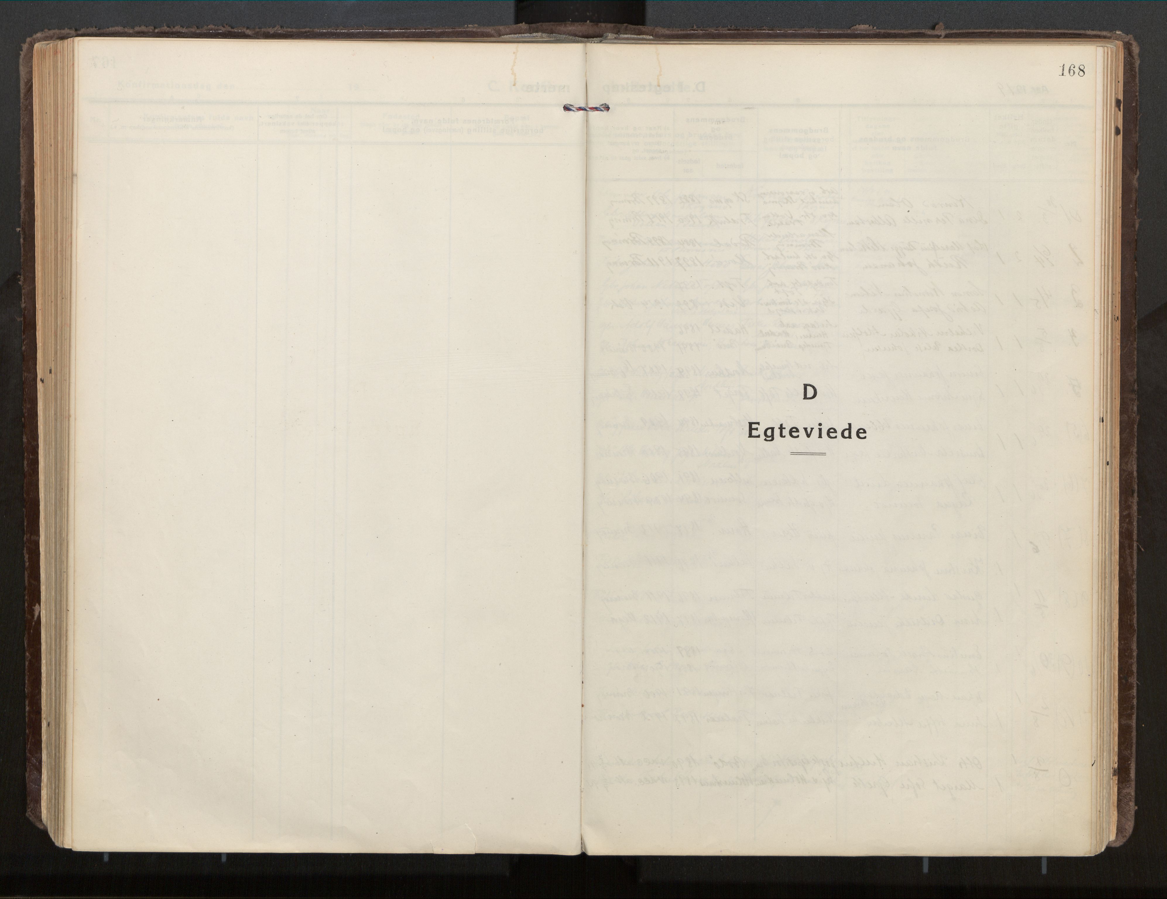 Ministerialprotokoller, klokkerbøker og fødselsregistre - Nordland, SAT/A-1459/813/L0207a: Parish register (official) no. 813A18, 1919-1927, p. 168