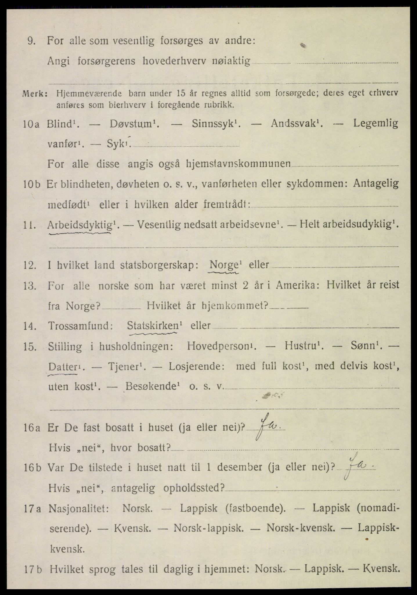 SAT, 1920 census for Brønnøy, 1920, p. 2749