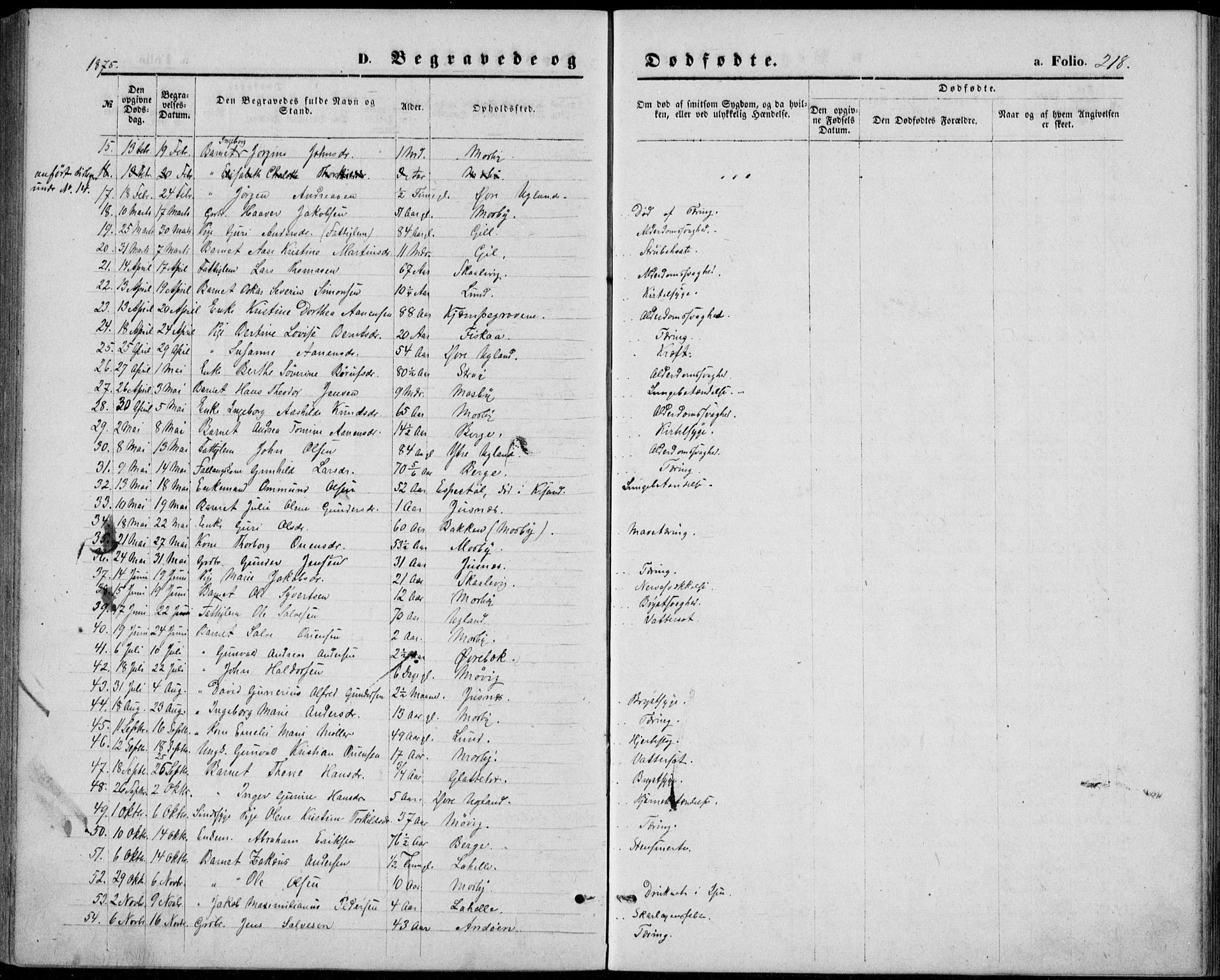 Oddernes sokneprestkontor, SAK/1111-0033/F/Fb/Fba/L0007: Parish register (copy) no. B 7, 1869-1887, p. 218