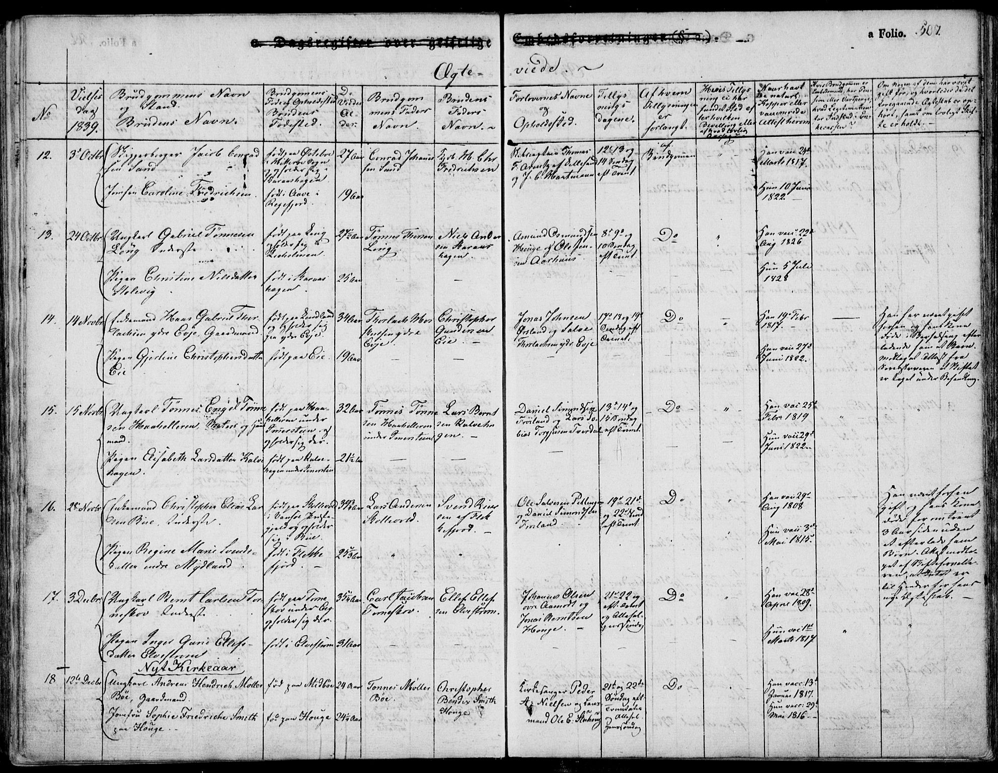 Sokndal sokneprestkontor, AV/SAST-A-101808: Parish register (official) no. A 7.2, 1826-1842, p. 507