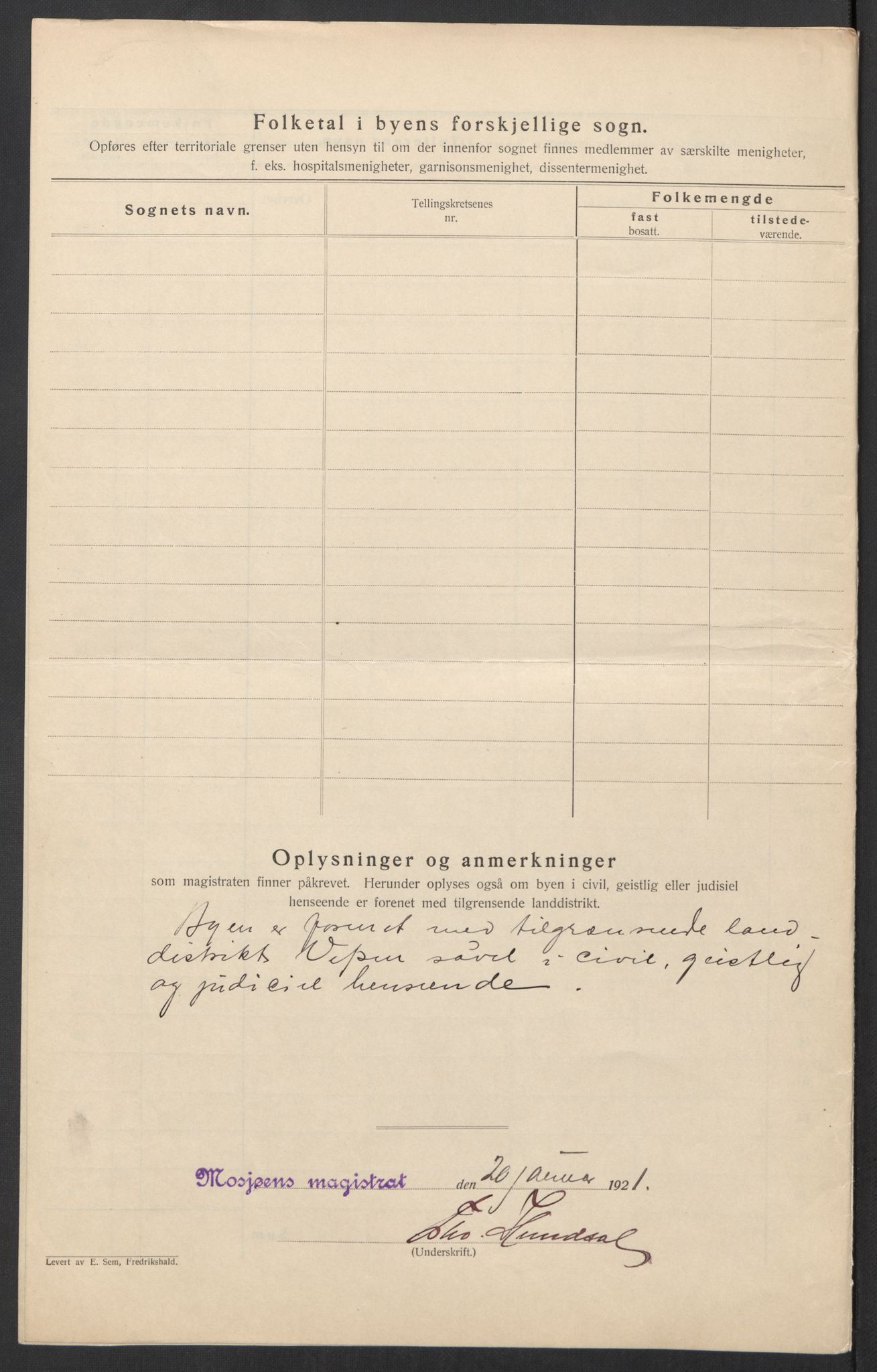 SAT, 1920 census for Mosjøen, 1920, p. 5