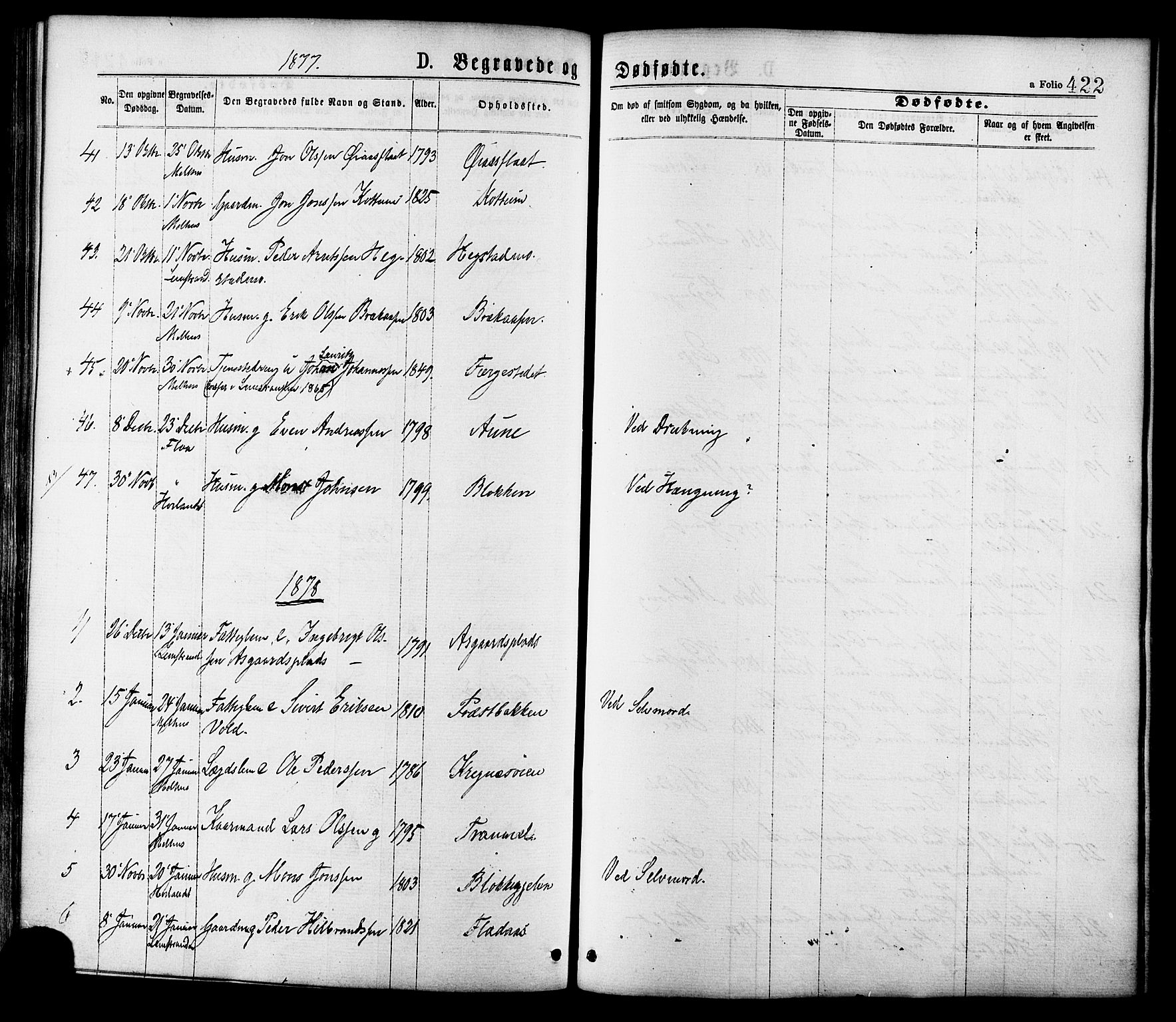 Ministerialprotokoller, klokkerbøker og fødselsregistre - Sør-Trøndelag, AV/SAT-A-1456/691/L1079: Parish register (official) no. 691A11, 1873-1886, p. 422