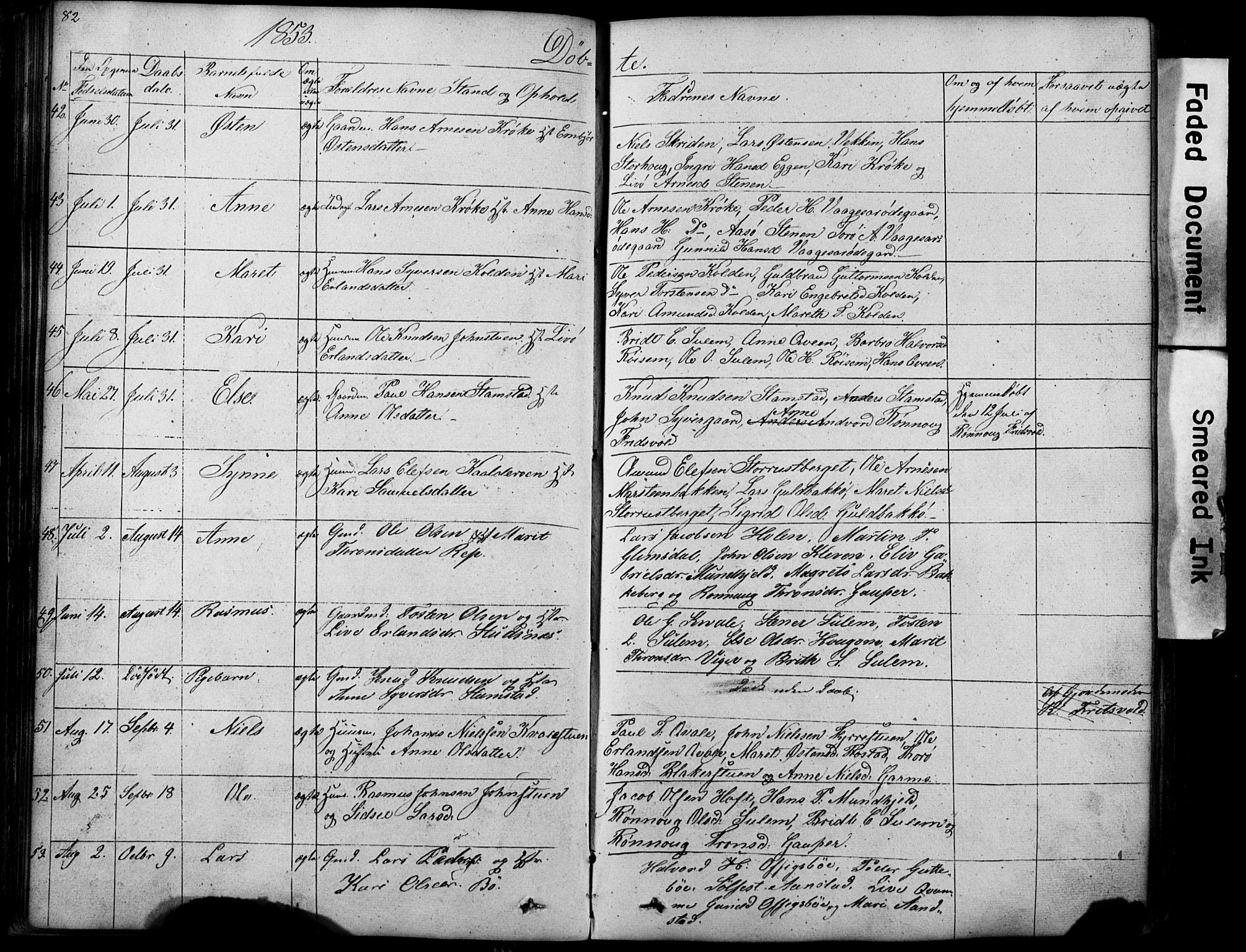 Lom prestekontor, AV/SAH-PREST-070/L/L0012: Parish register (copy) no. 12, 1845-1873, p. 82-83