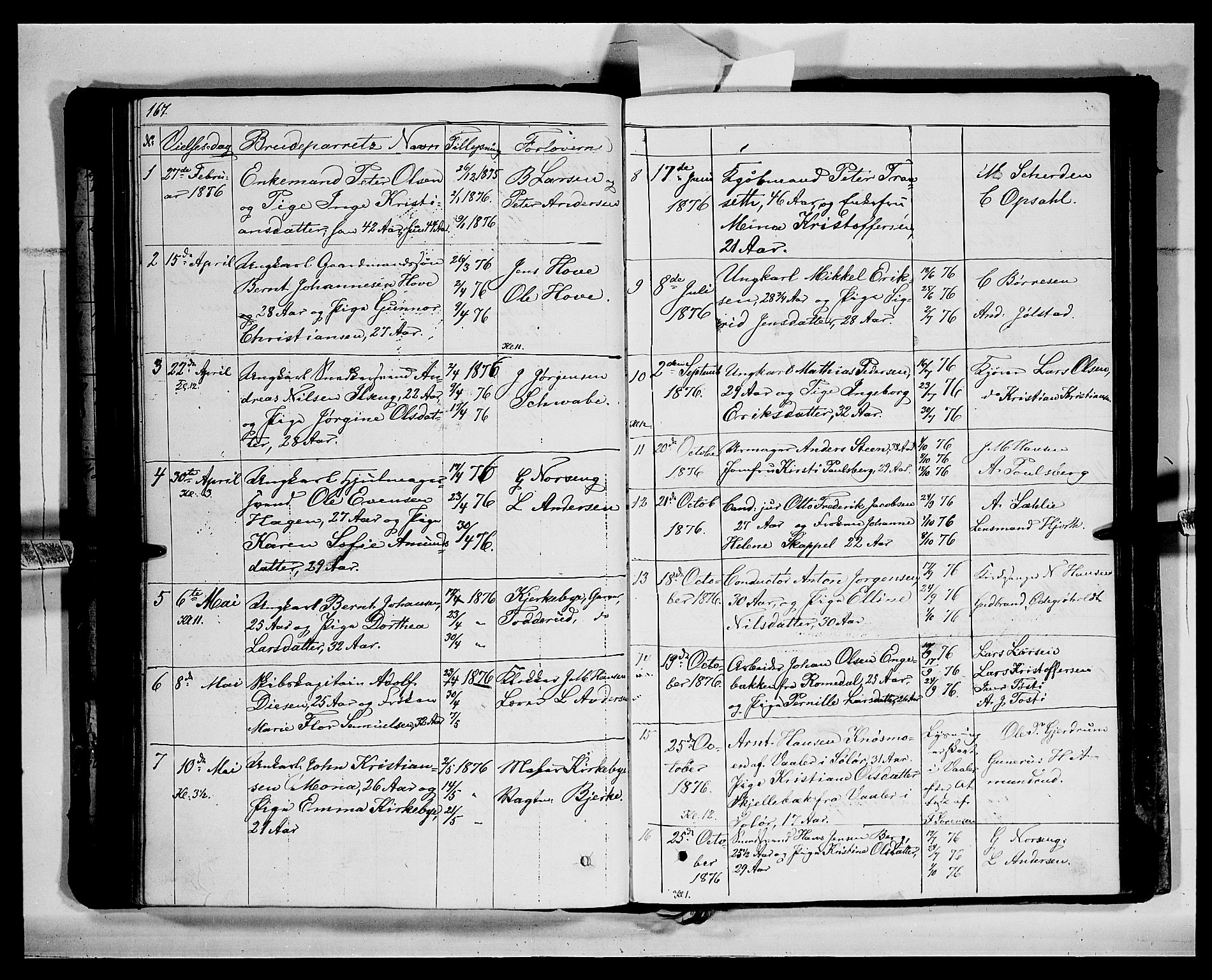 Vang prestekontor, Hedmark, AV/SAH-PREST-008/H/Ha/Hab/L0011: Parish register (copy) no. 11, 1855-1878, p. 167