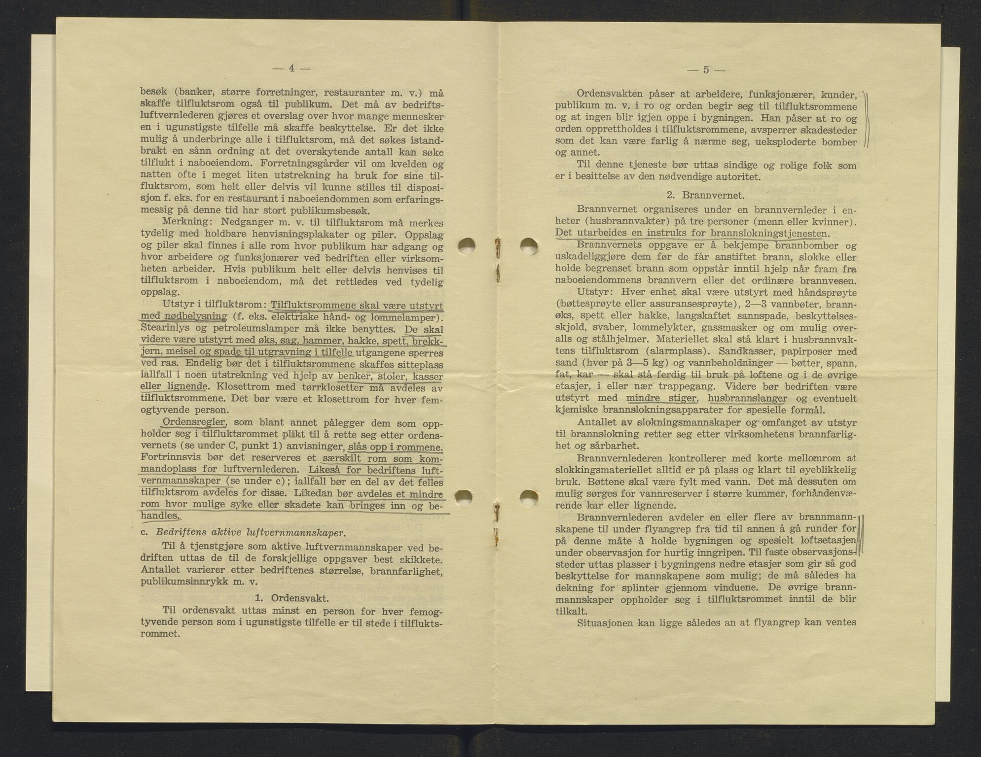 Bergens Museum, AV/SAB-A-17301/02/L/L0001: Luftvernsikring, korrespondanse , 1942-1945, p. 190