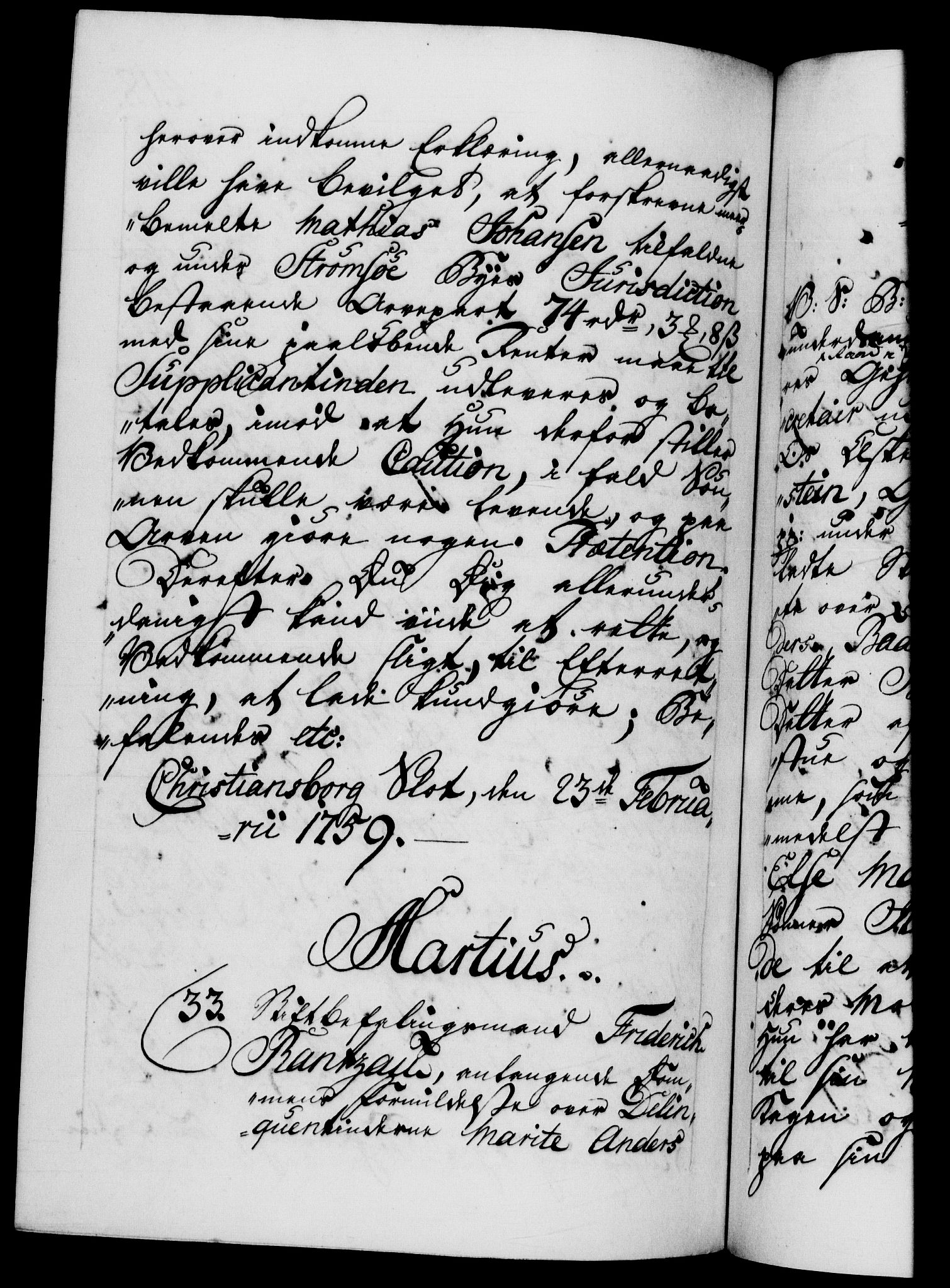 Danske Kanselli 1572-1799, AV/RA-EA-3023/F/Fc/Fca/Fcab/L0036: Norske tegnelser, 1757-1761, p. 418b