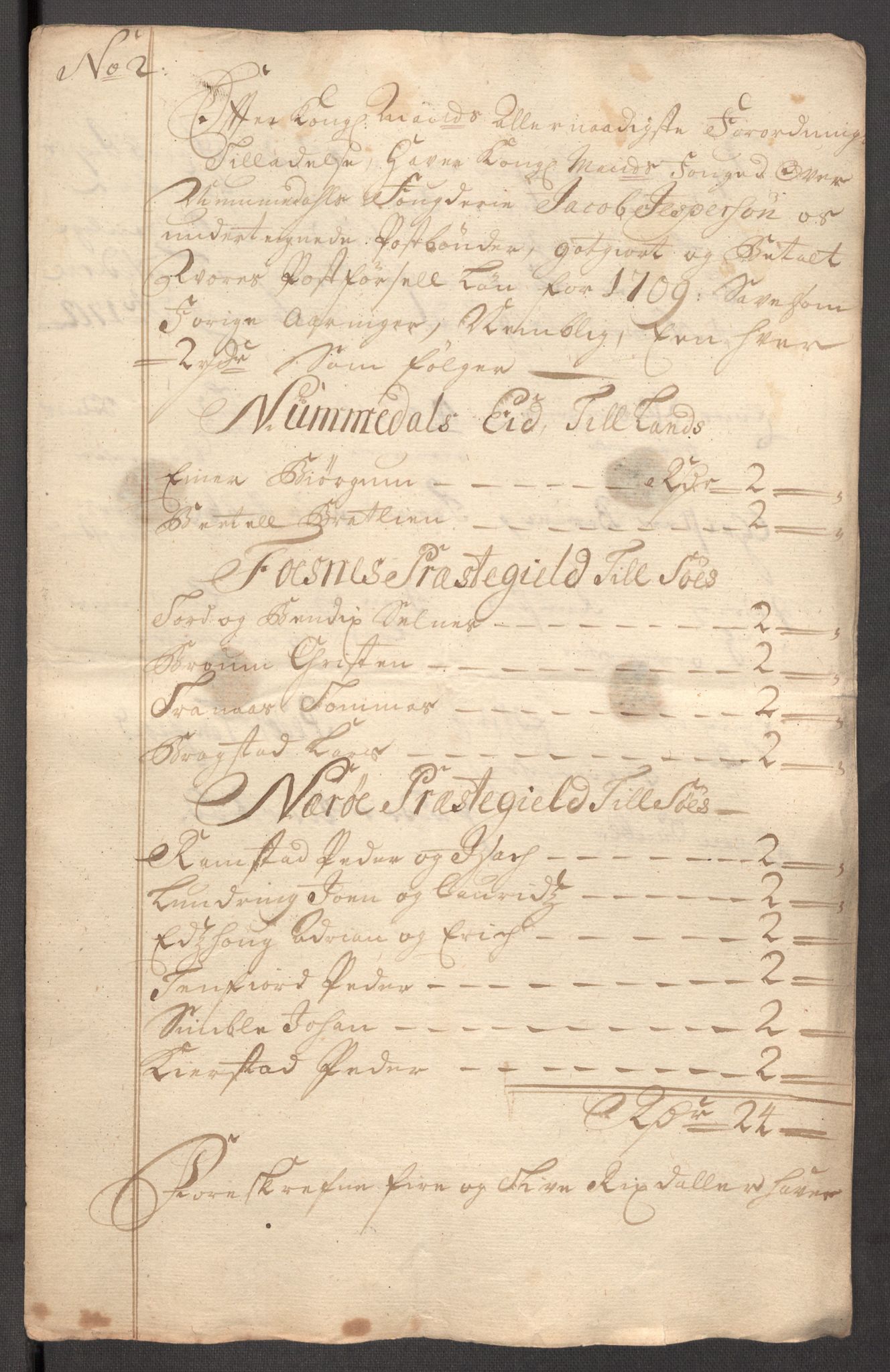 Rentekammeret inntil 1814, Reviderte regnskaper, Fogderegnskap, AV/RA-EA-4092/R64/L4431: Fogderegnskap Namdal, 1709-1710, p. 240