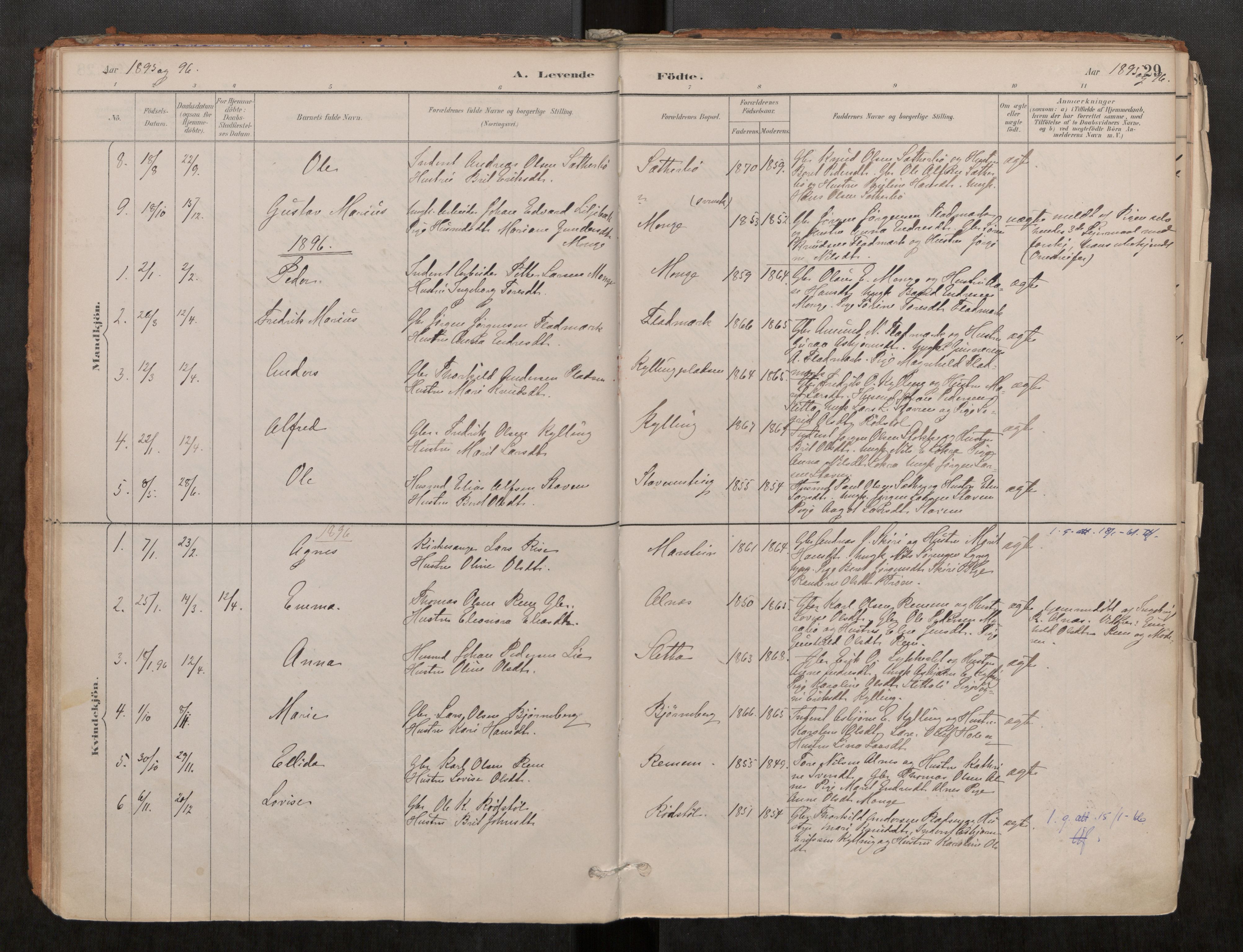 Ministerialprotokoller, klokkerbøker og fødselsregistre - Møre og Romsdal, SAT/A-1454/546/L0599: Parish register (official) no. 546A03, 1882-1920, p. 29