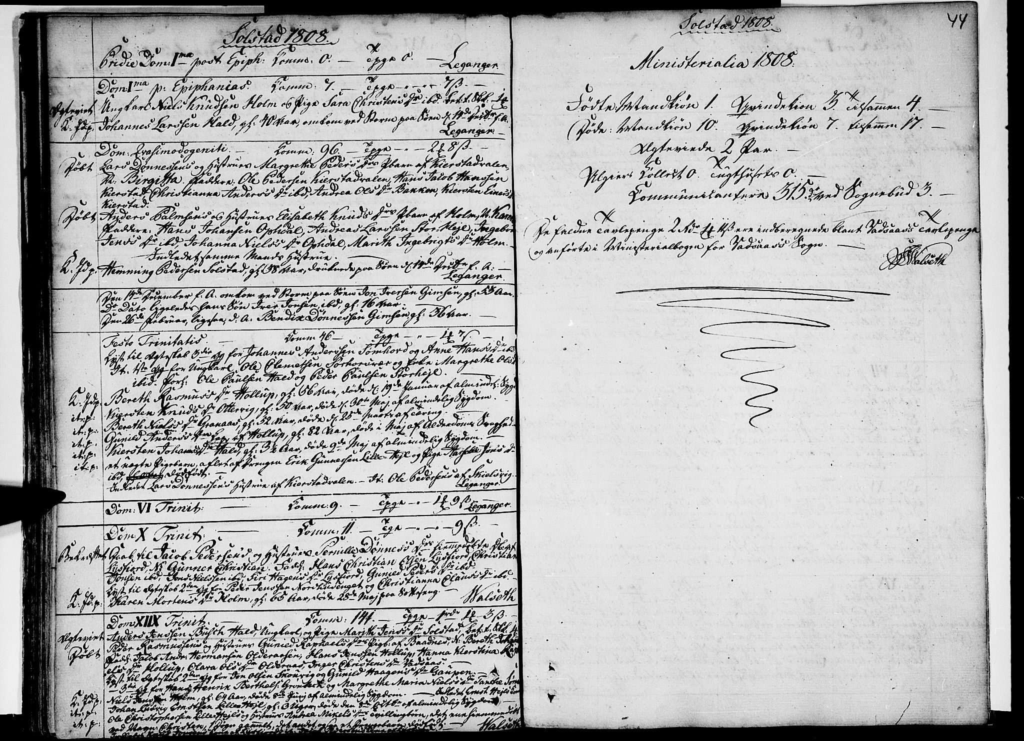 Ministerialprotokoller, klokkerbøker og fødselsregistre - Nordland, SAT/A-1459/811/L0164: Parish register (official) no. 811A02, 1752-1819, p. 44