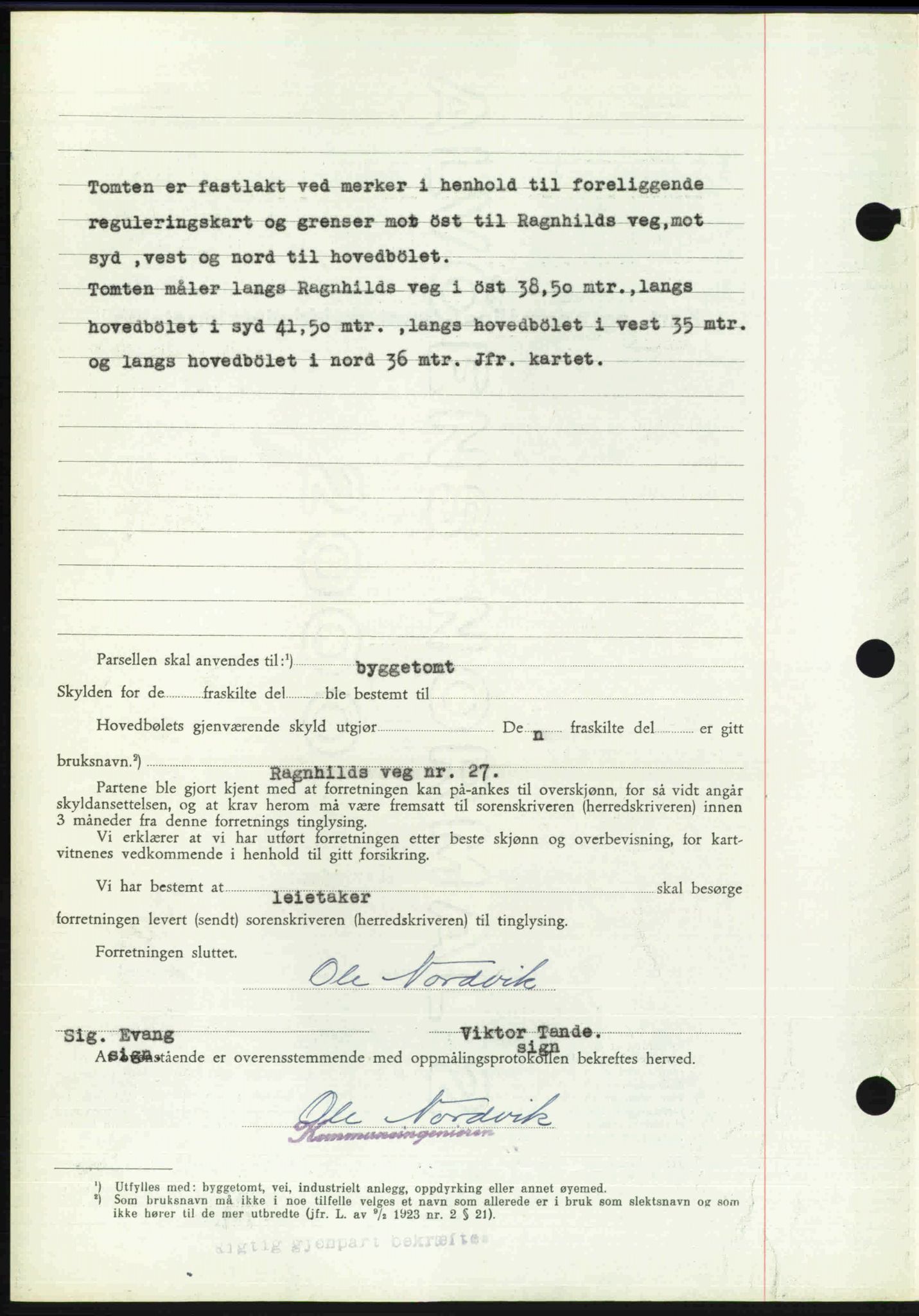 Toten tingrett, SAH/TING-006/H/Hb/Hbc/L0020: Mortgage book no. Hbc-20, 1948-1948, Diary no: : 2928/1948